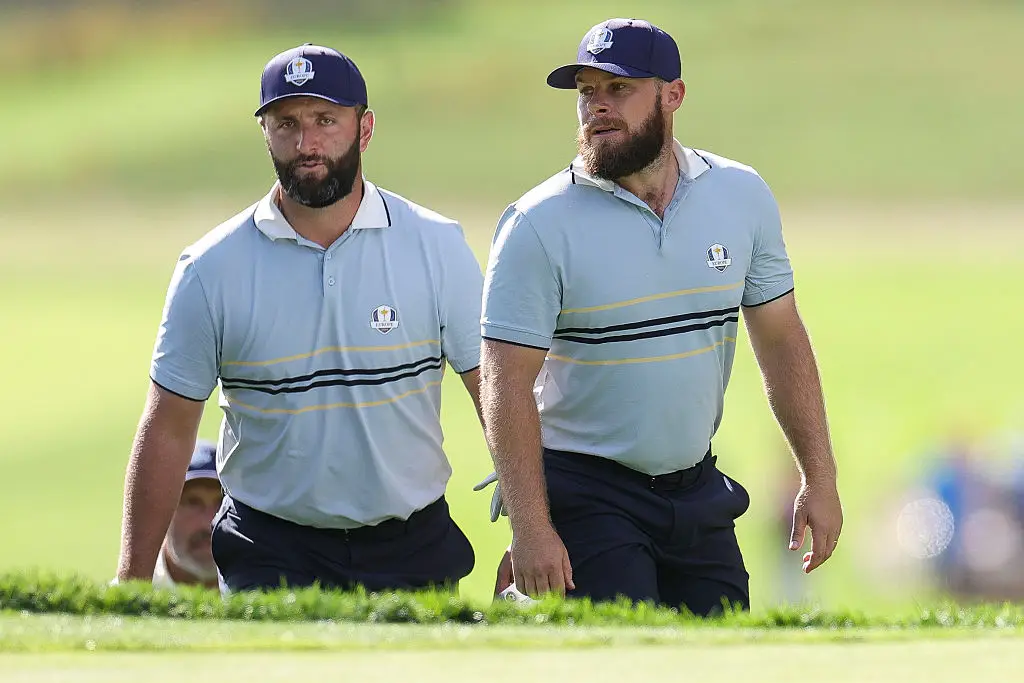 Jon Rahm and Tyrrell Hatton at the 2025 Ryder Cup (Credit:Getty)