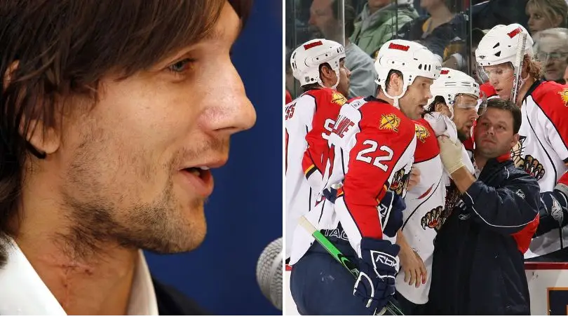 Ice hockey player who had throat slit during game made split second decision which saved his life