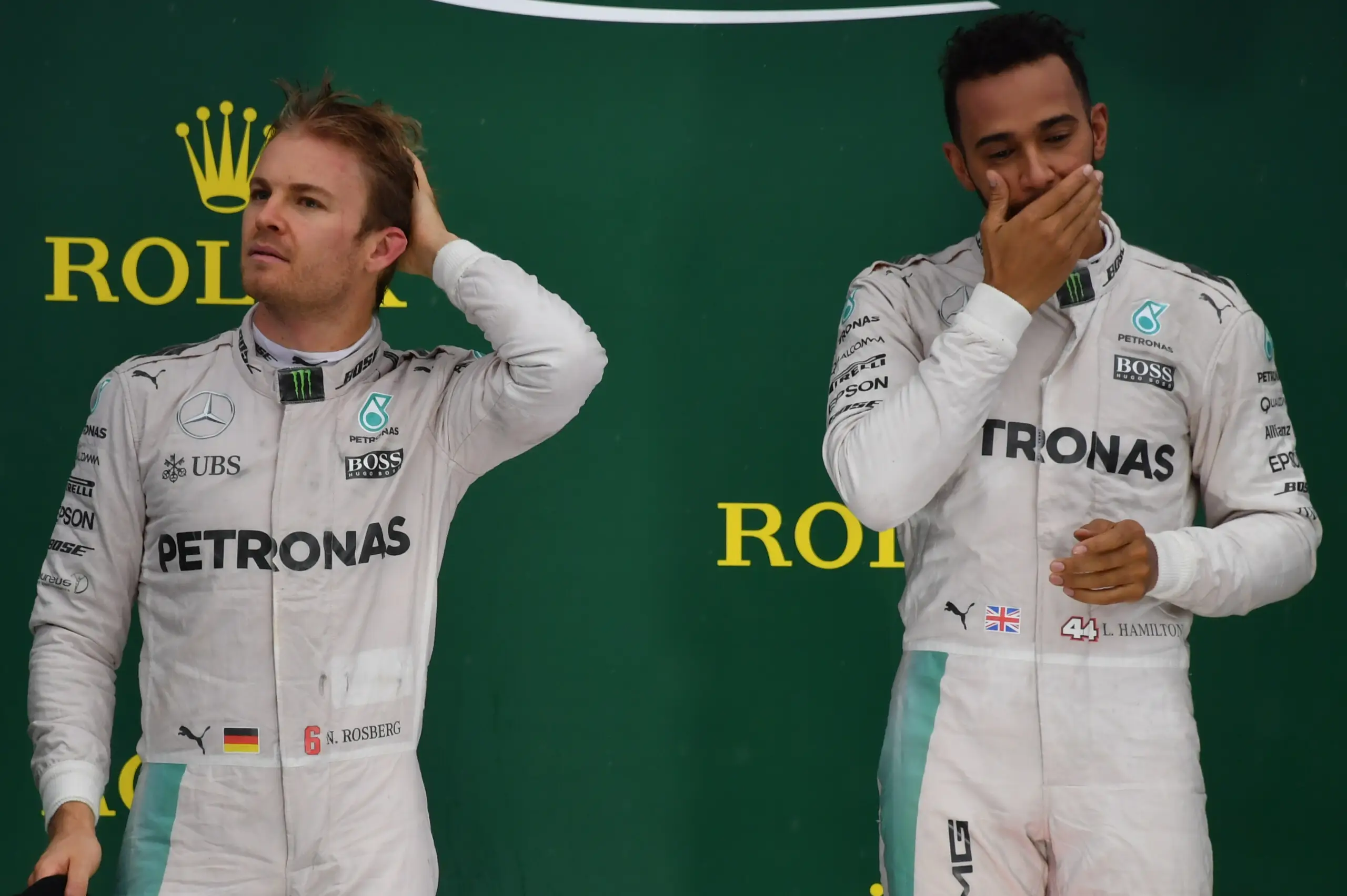 The relationship soured between Nico Rosberg and Lewis Hamilton at Mercedes (Image: NELSON ALMEIDA / Staff via Getty Images)