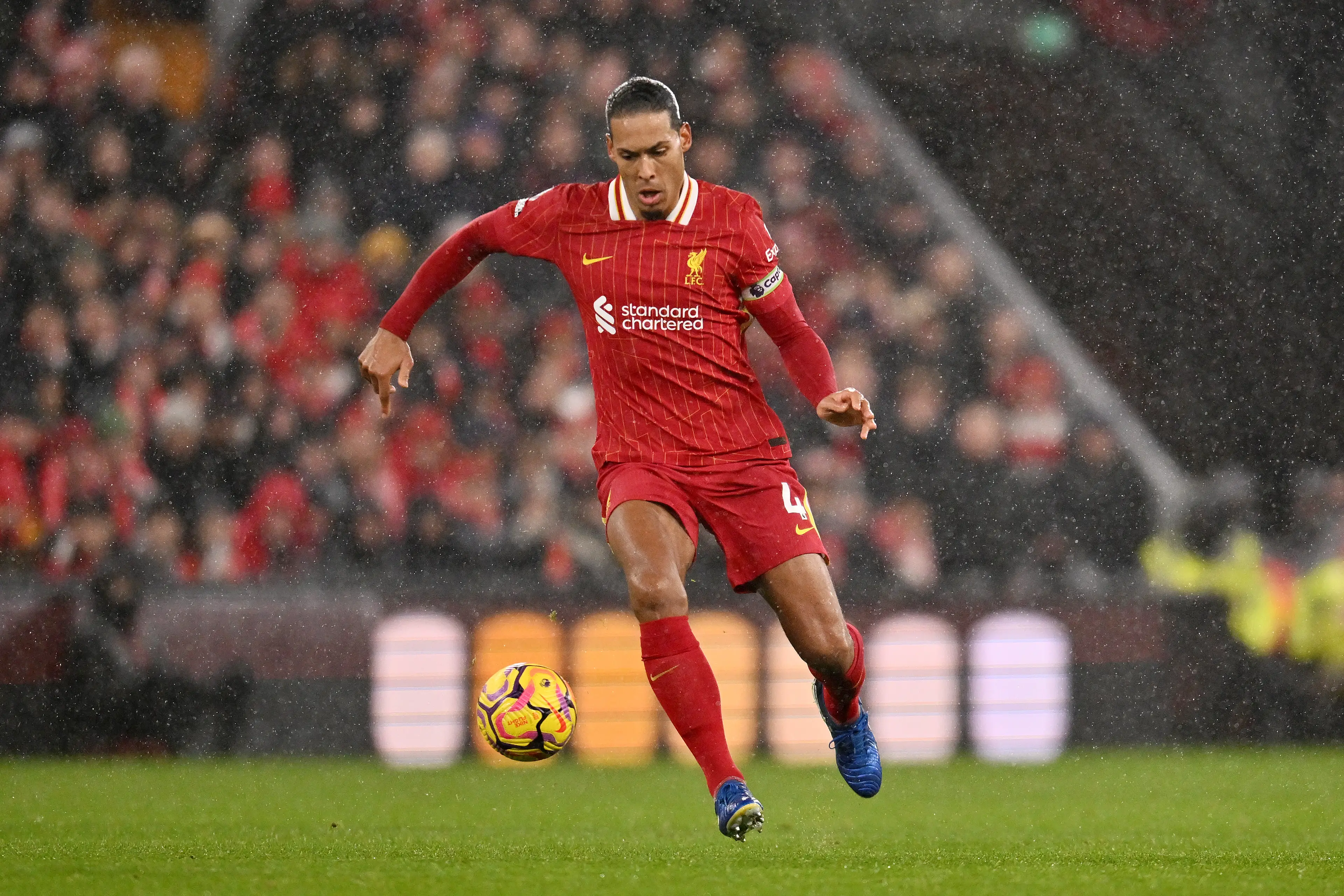 Virgil van Dijk in action for Liverpool. Image: Getty