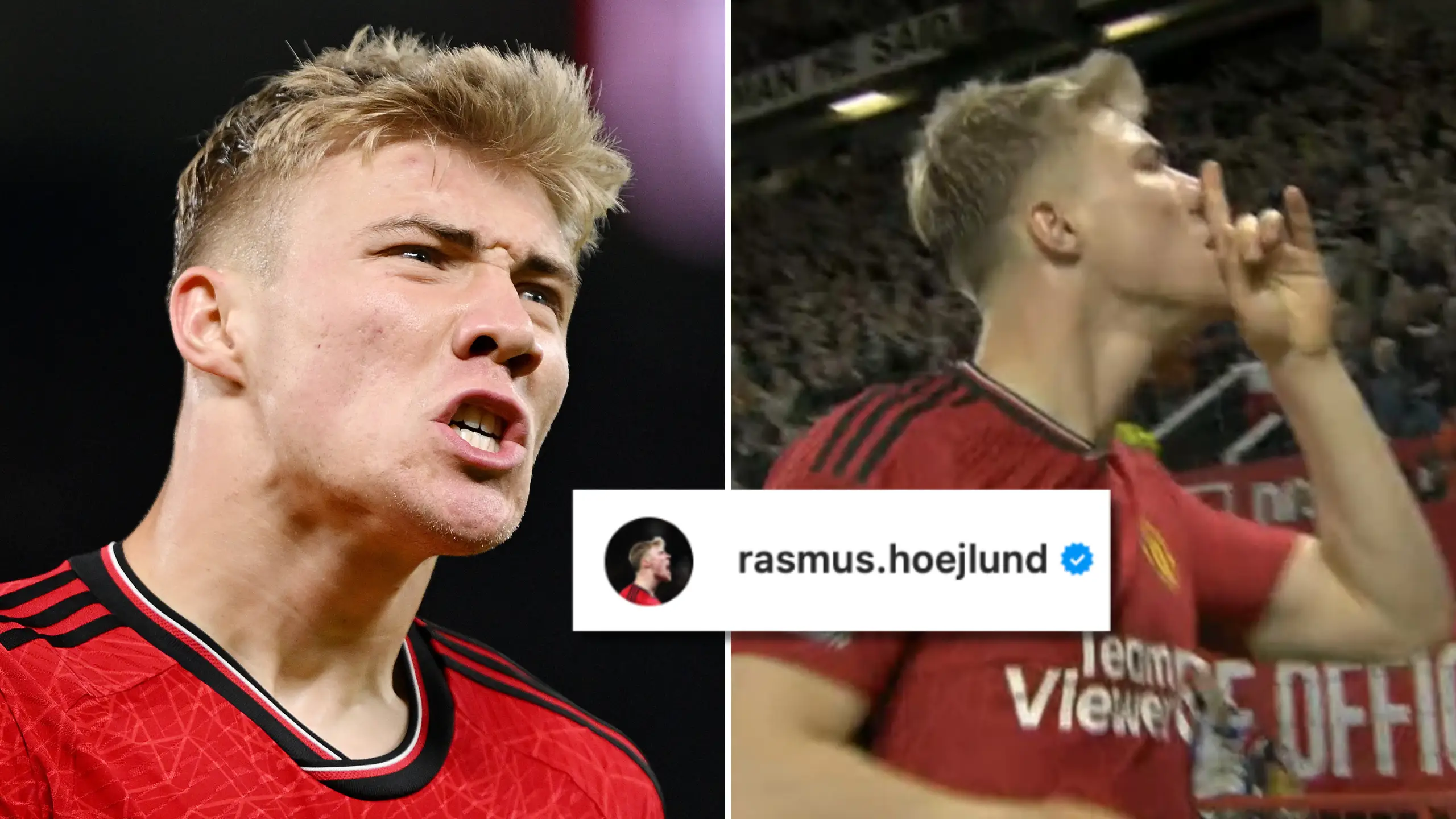 Rasmus Hojlund responds to reports Man Utd teammates won’t pass to him with cryptic 10-word Instagram message