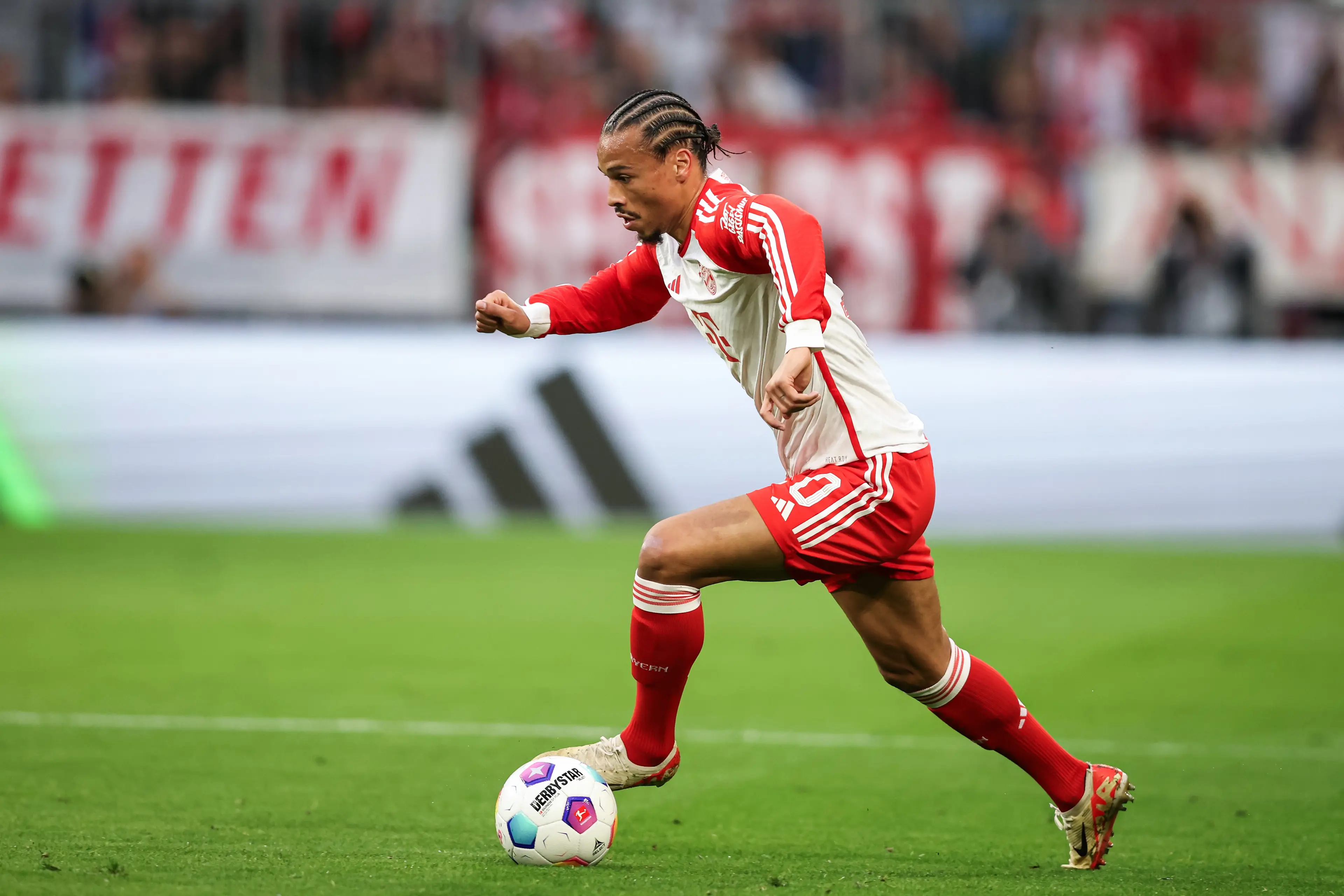 Leroy Sane in action for Bayern Munich