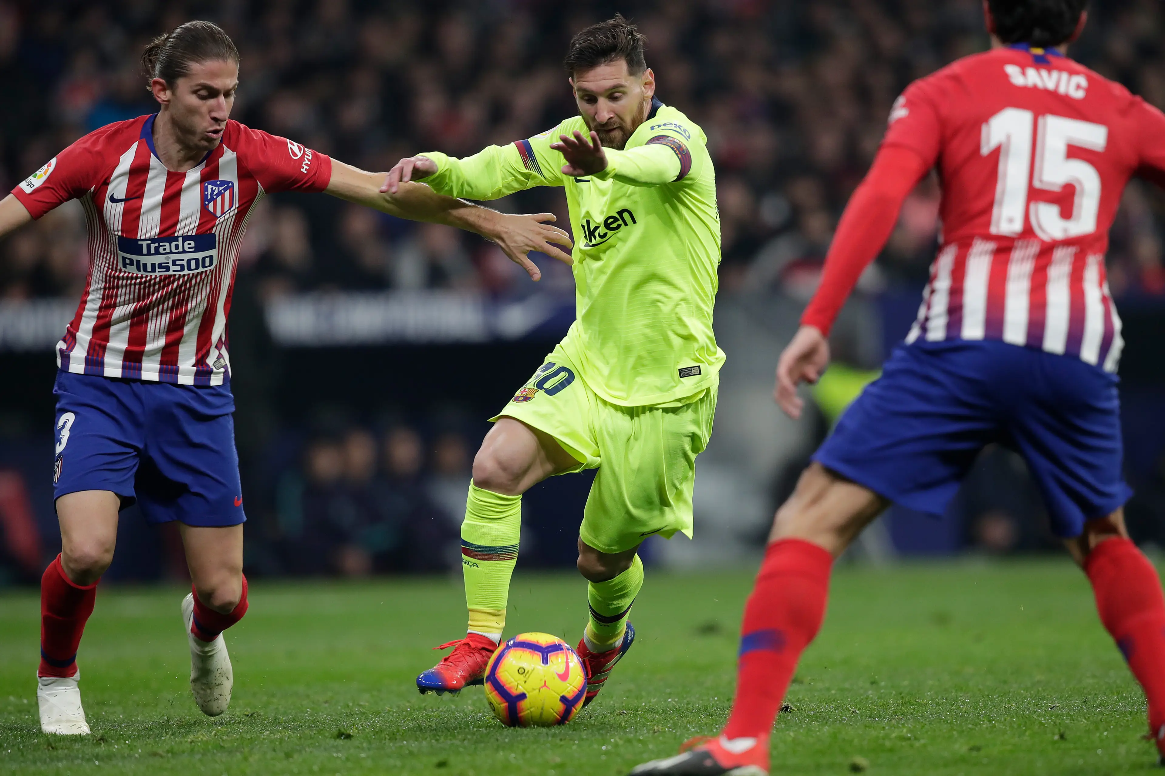 Filipe Luis faced off against Lionel Messi several times in his career. (