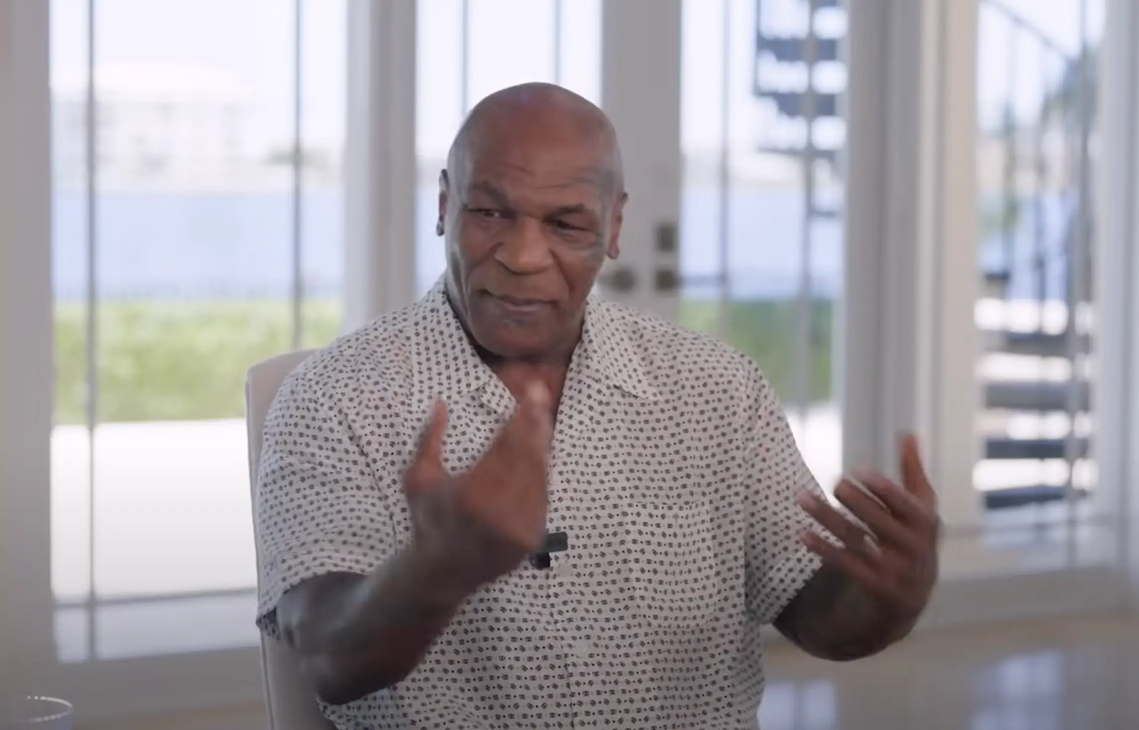 Tyson pictured on the Katie Miller Podcast. Image credit: YouTube/Katie Miller Pod