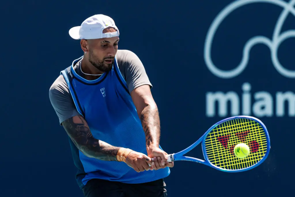 Nick Kyrgios in action (Credit:Getty)