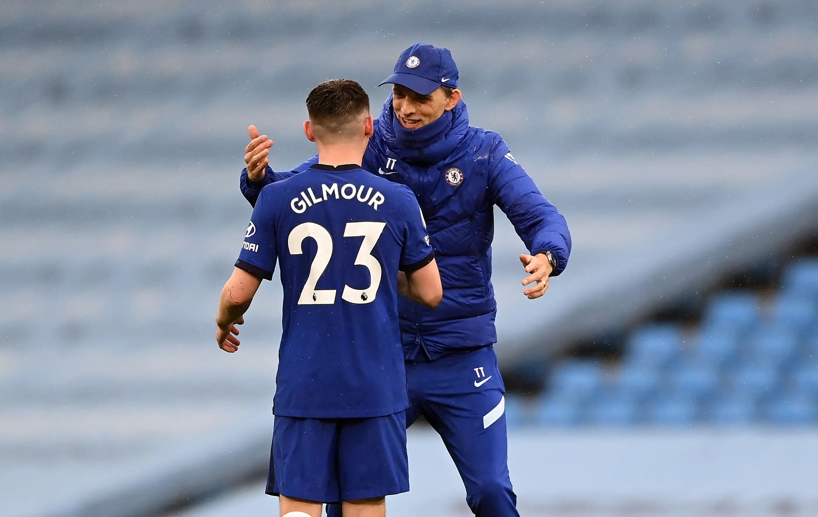 Gilmour with Tuchel in 2021. (Image