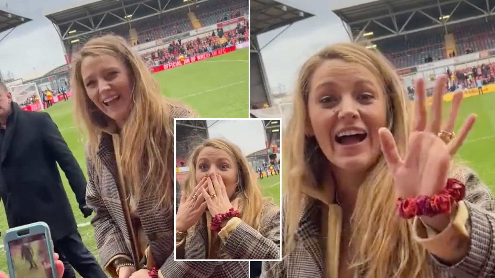 Blake Lively jokes with Wrexham fan that girlfriend should dump him