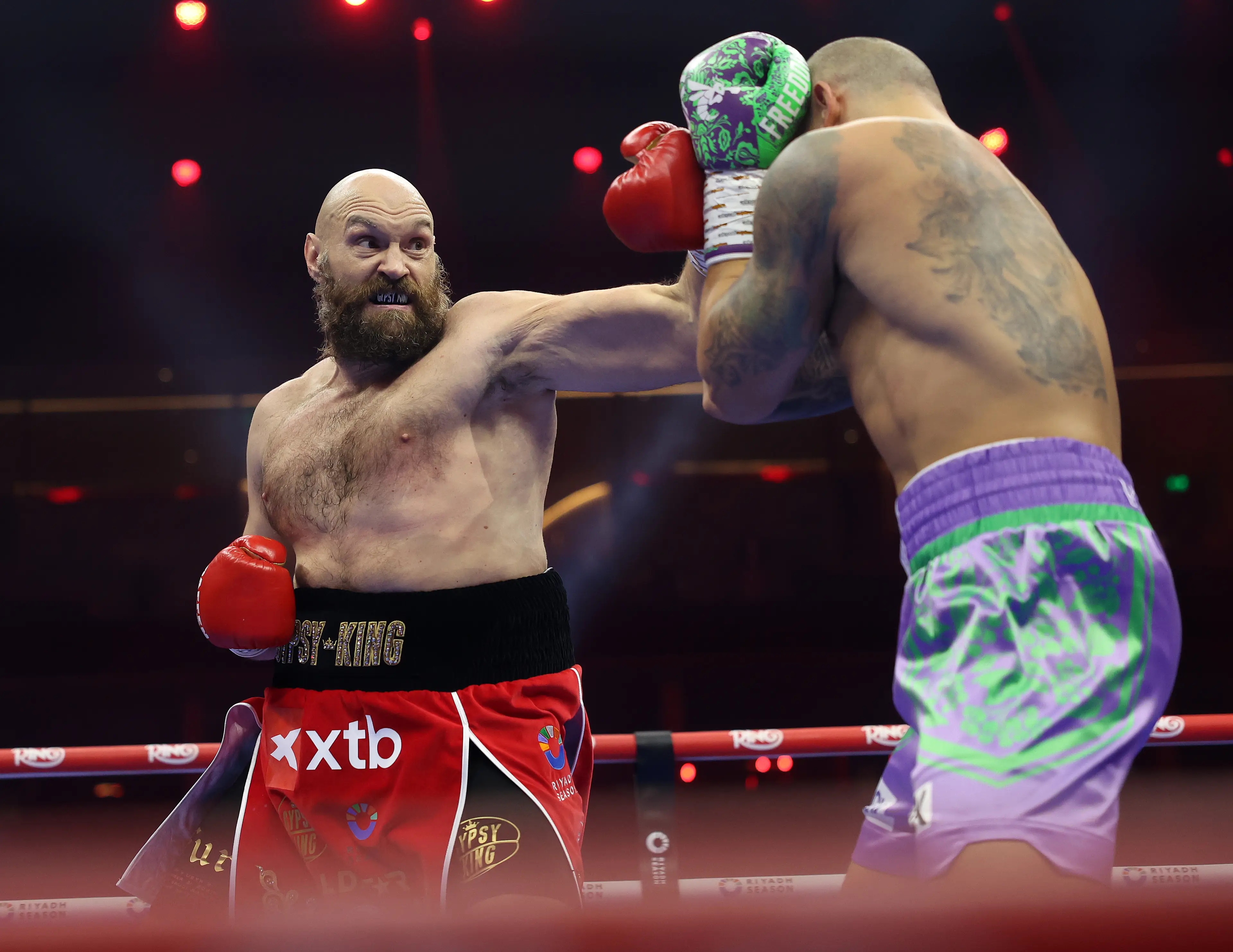 Tyson Fury during his rematch against Oleksandr Usyk. Image: Getty 
