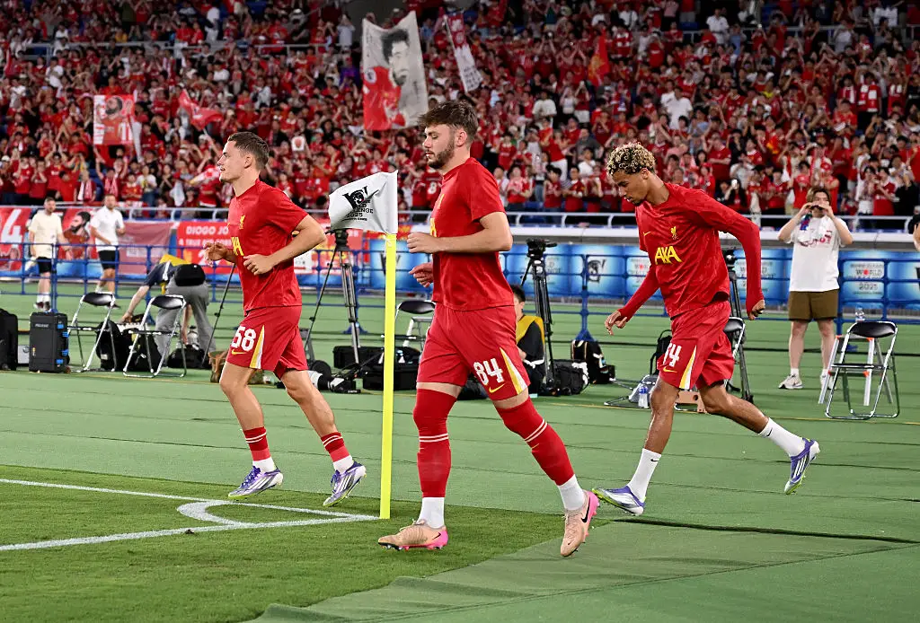 Florian Wirtz (left) and Hugo Ekitike (right) featured for Liverpool in Japan (Credit:Getty)