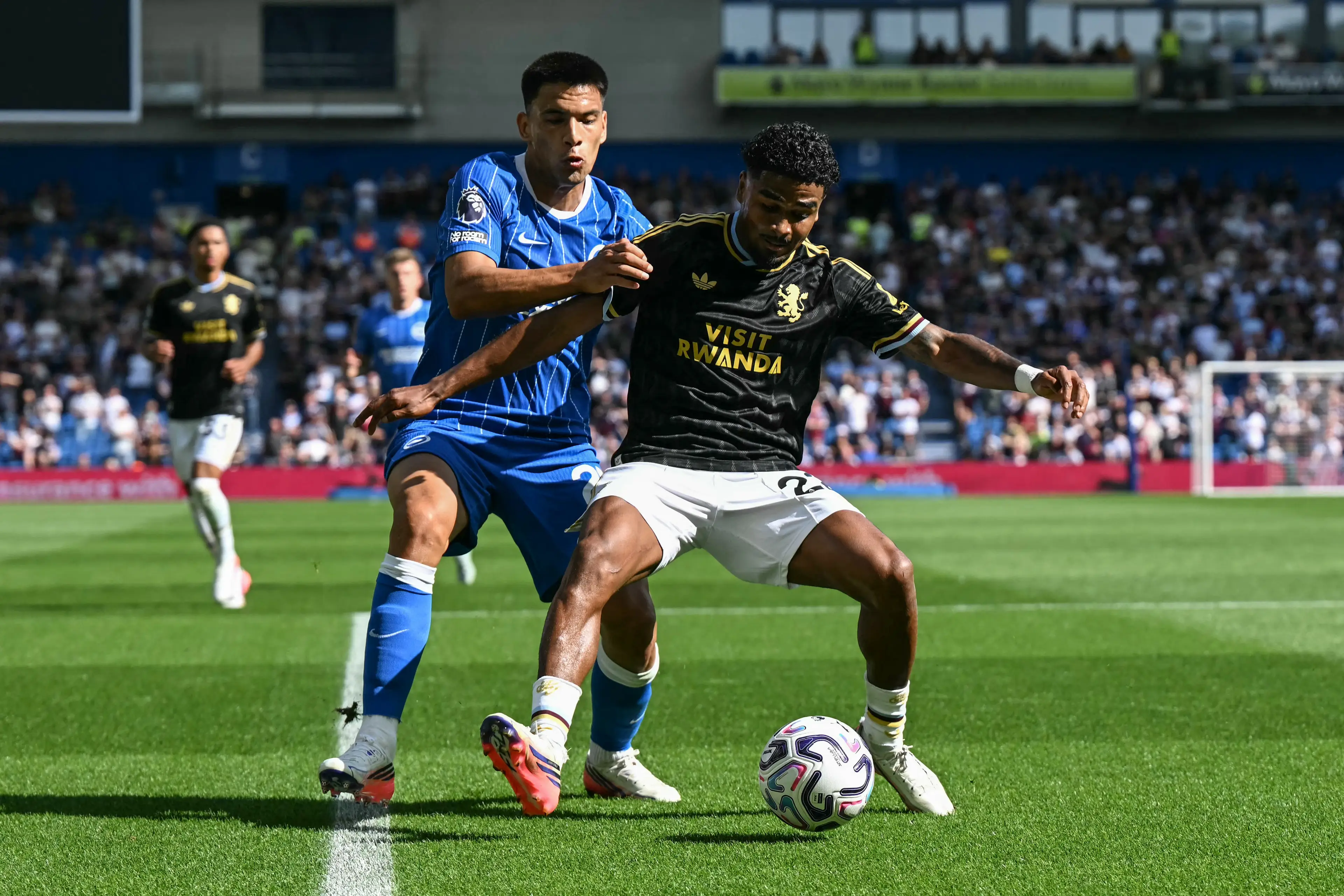 Maatsen started for Villa in their 4-0 defeat to Brighton. Image credit: Getty