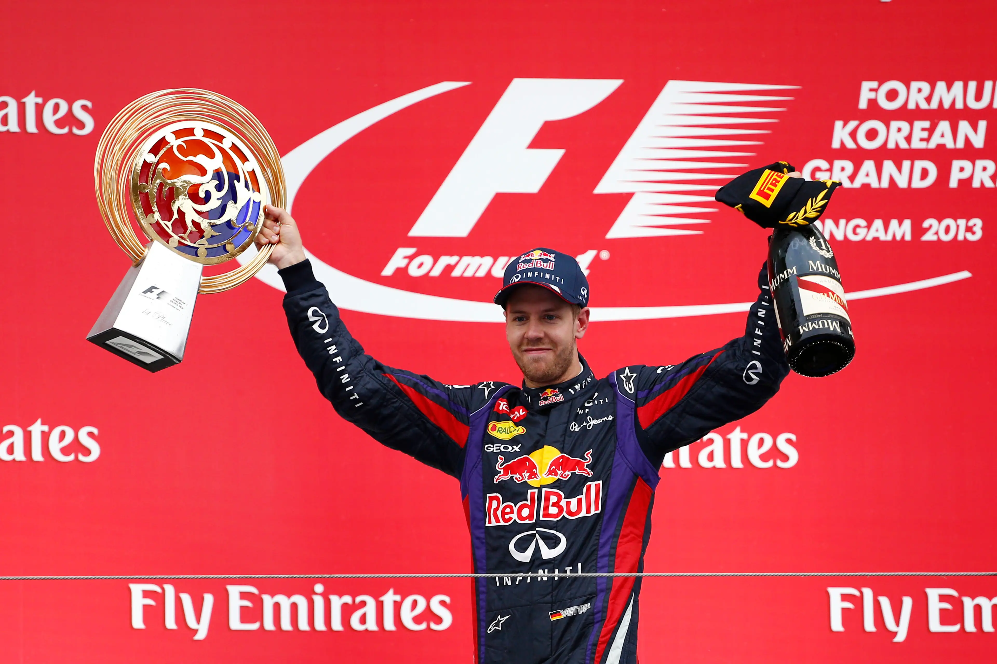 Sebastian Vettel won the 2013 Korean Grand Prix. Image: Getty