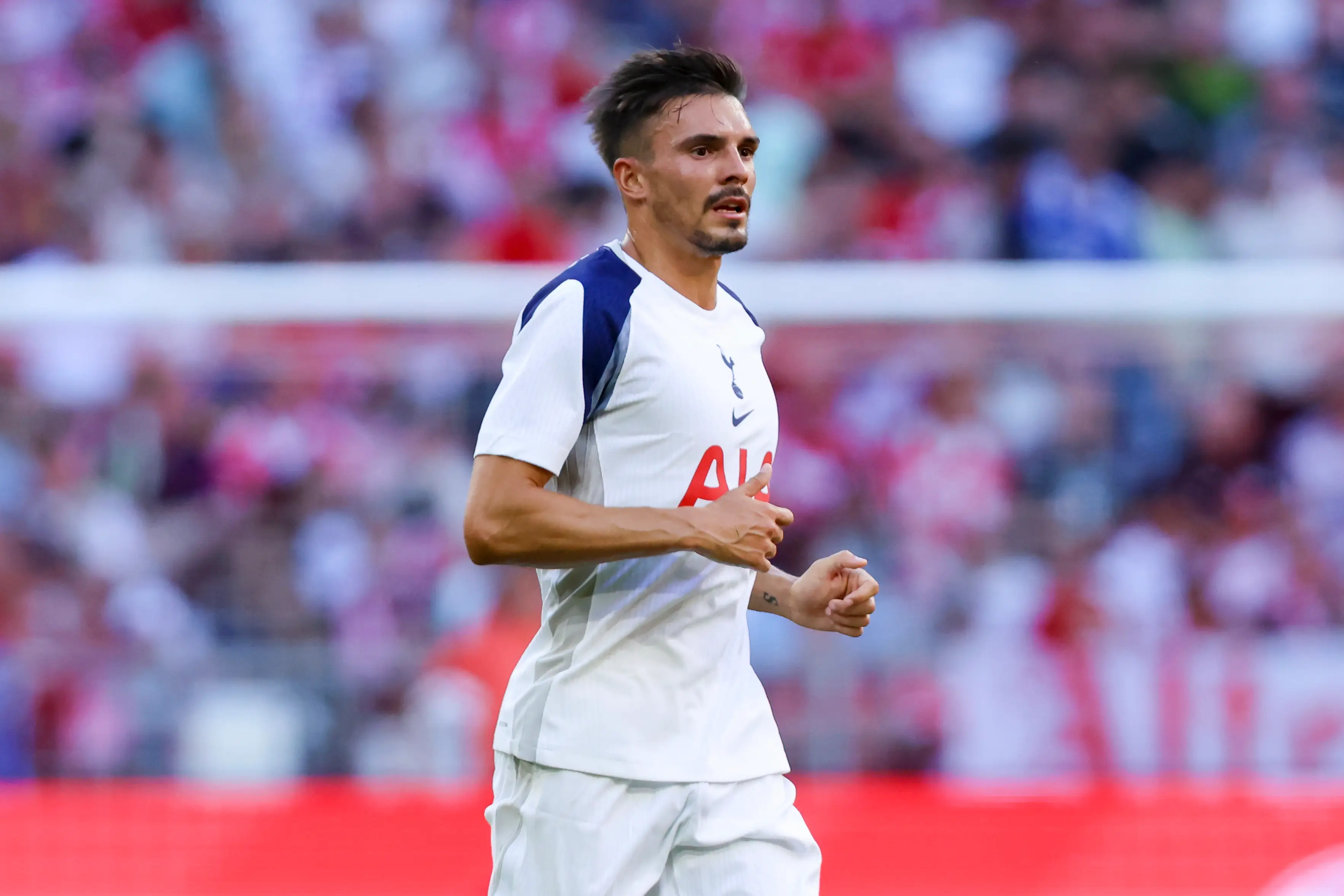 Joao Palhinha made his Spurs debut against Bayern Munich. Image: Getty