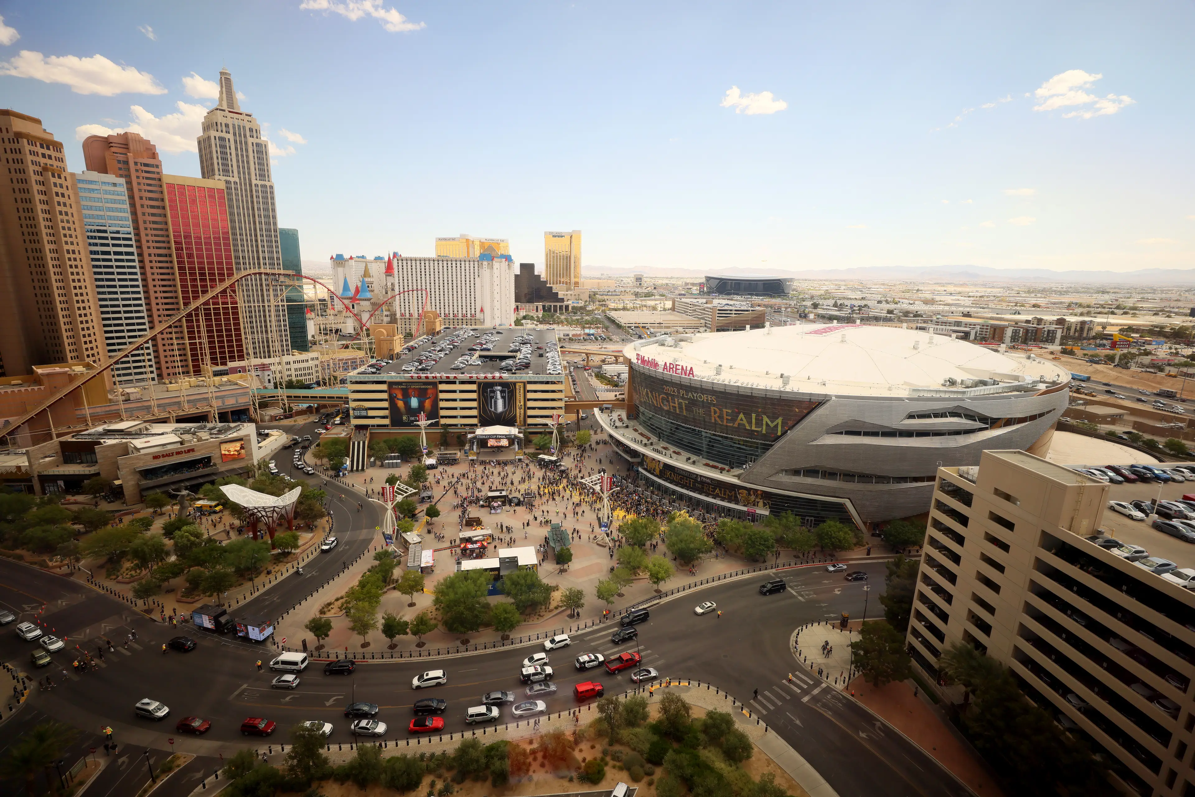 The T-Mobile Arena for a Vegas Golden Knights game. Image: Getty