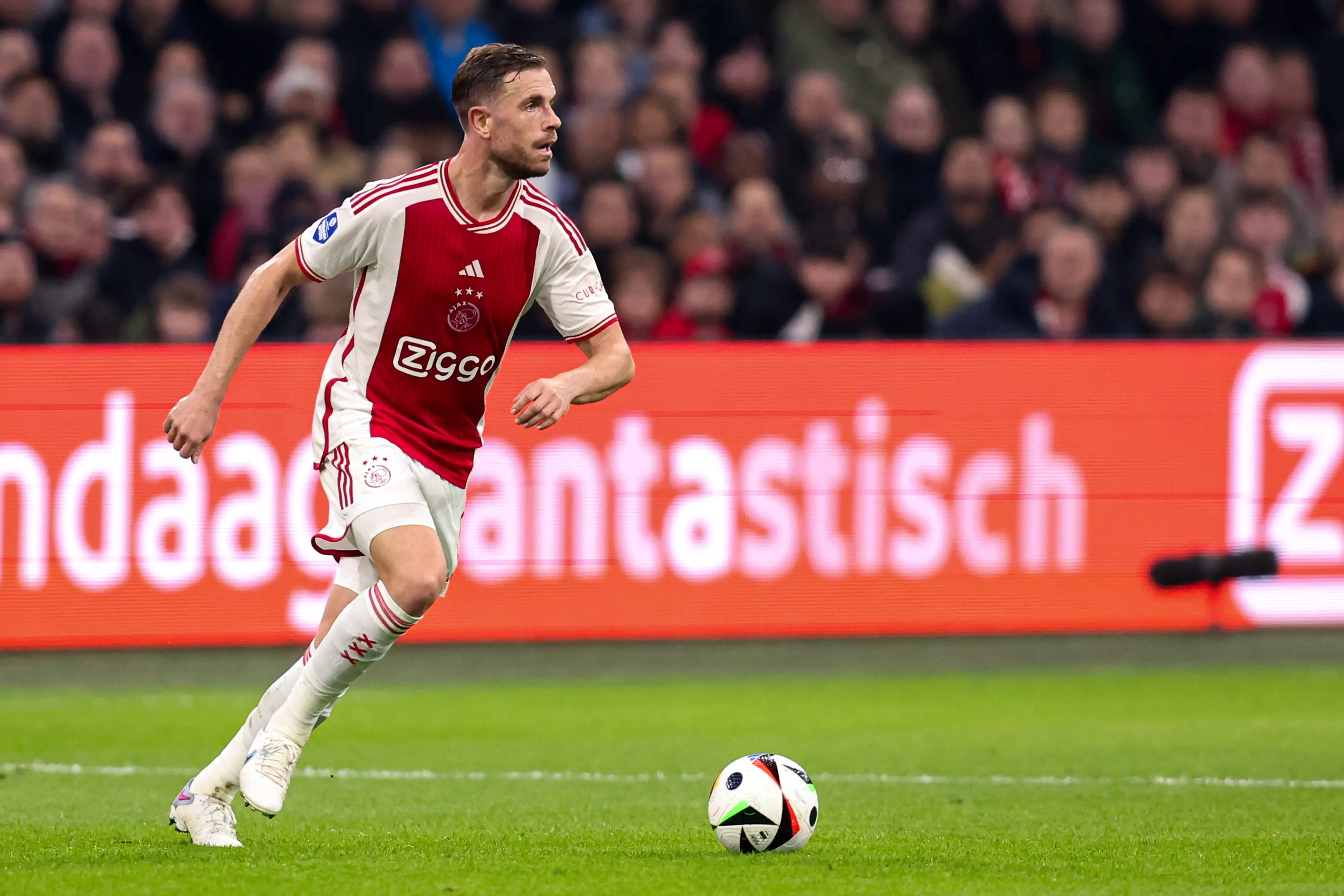 Jordan Henderson in action for Ajax. Image: Getty 