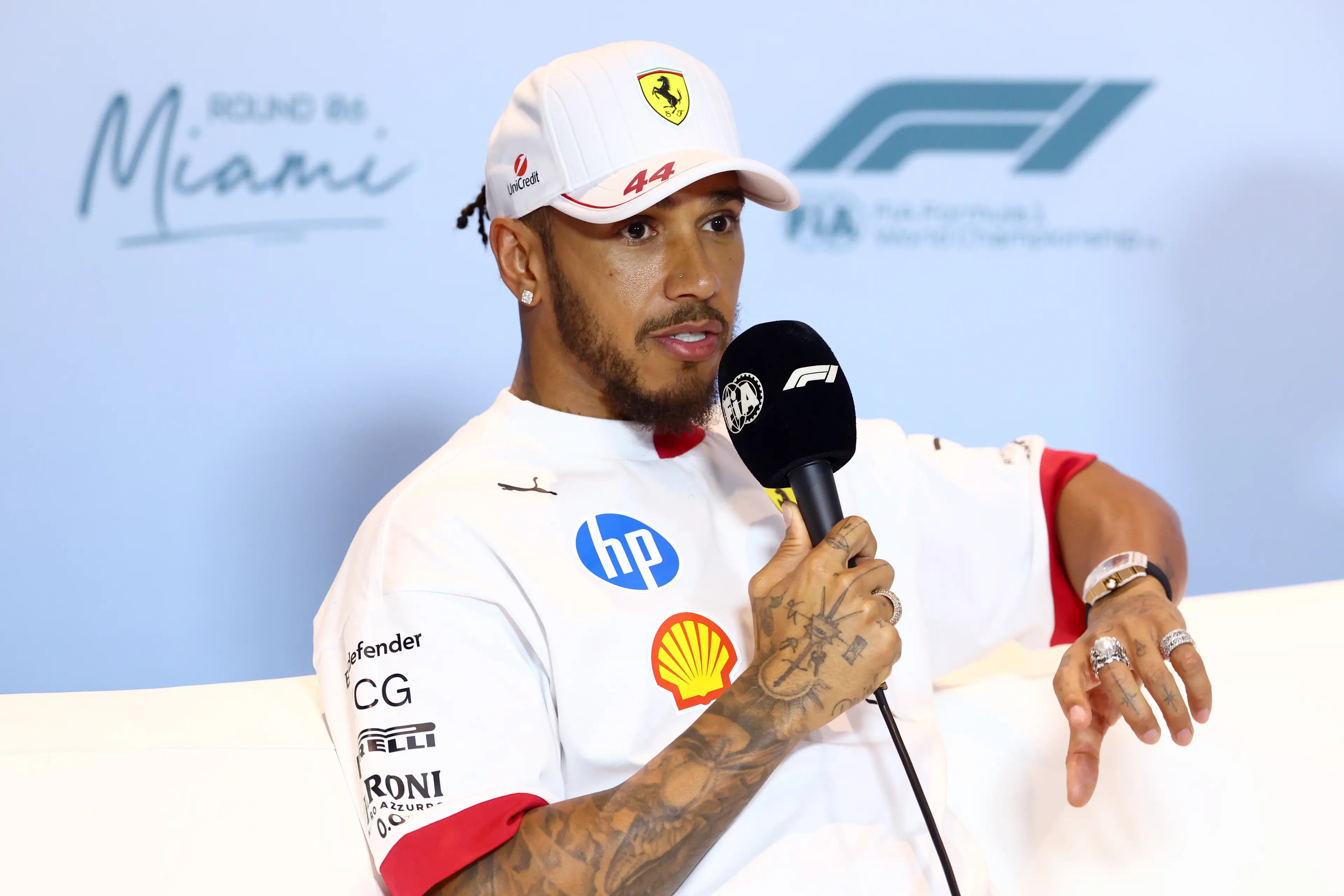 Lewis Hamilton is finding it tough at Ferrari. Image: Getty