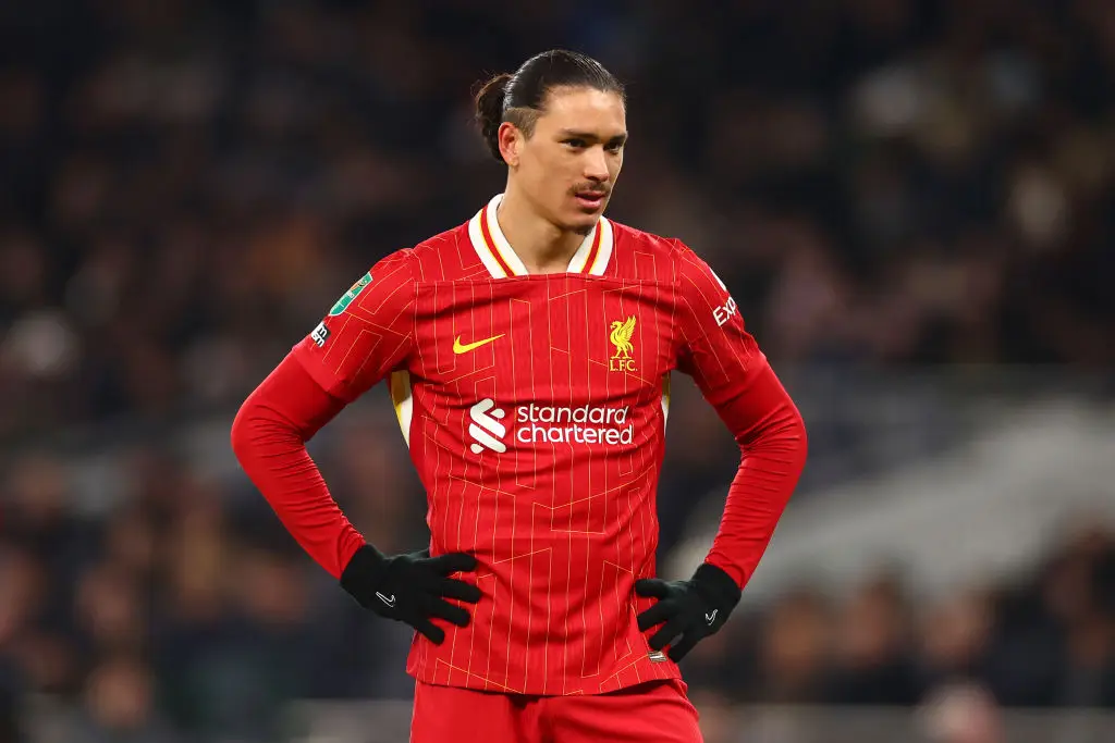 Darwin Nunez has struggled in recent matches for Liverpool. (Image: Getty)