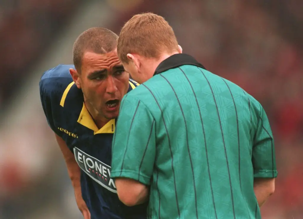 Vinnie Jones was feared on the pitch throughout his time at Wimbledon (Image: Getty)