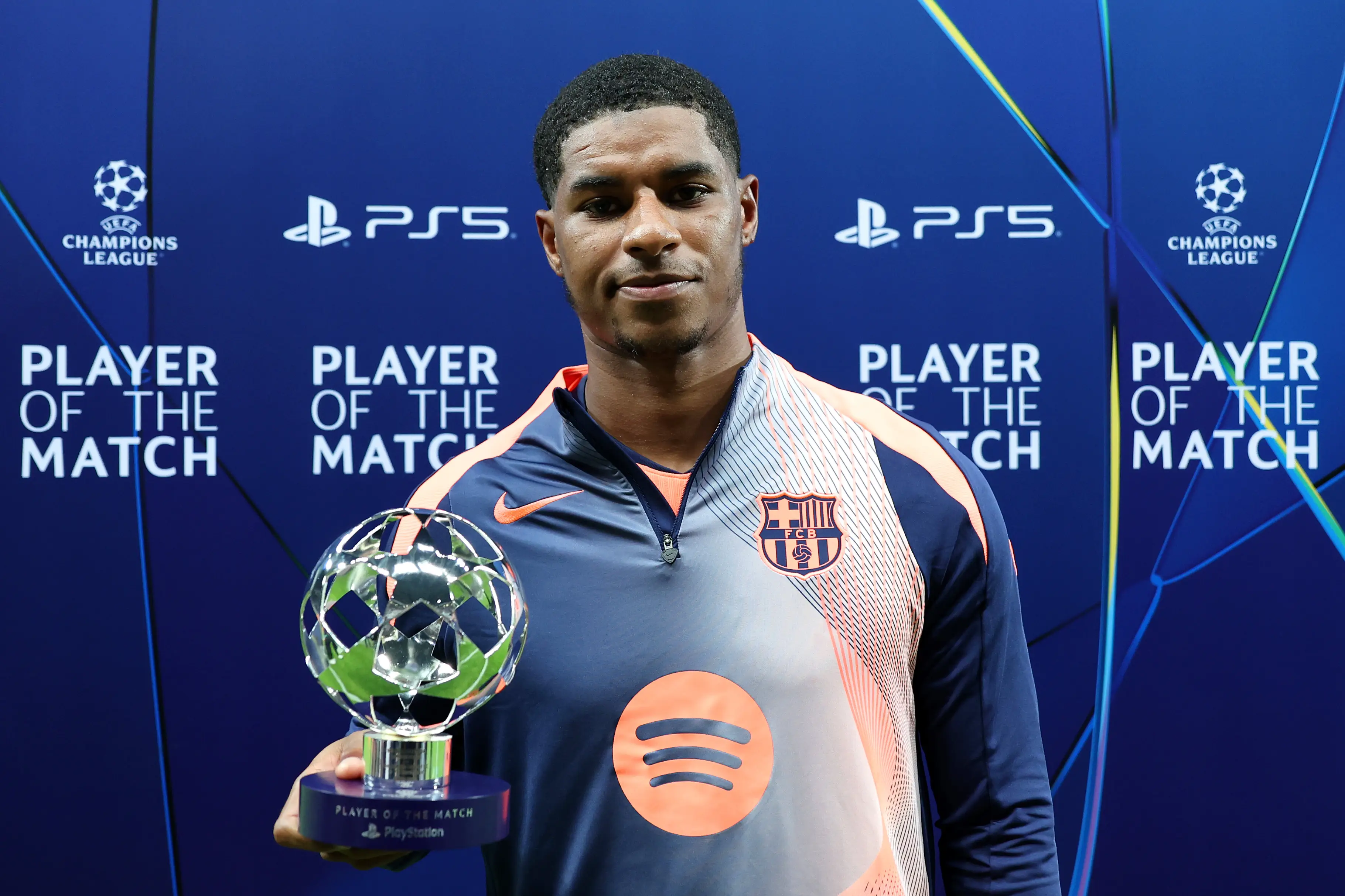 Marcus Rashford was awarded the Player of the Match award after Barcelona's win over Newcastle United. (Image: Michael Regan - UEFA / Contributor via Getty)