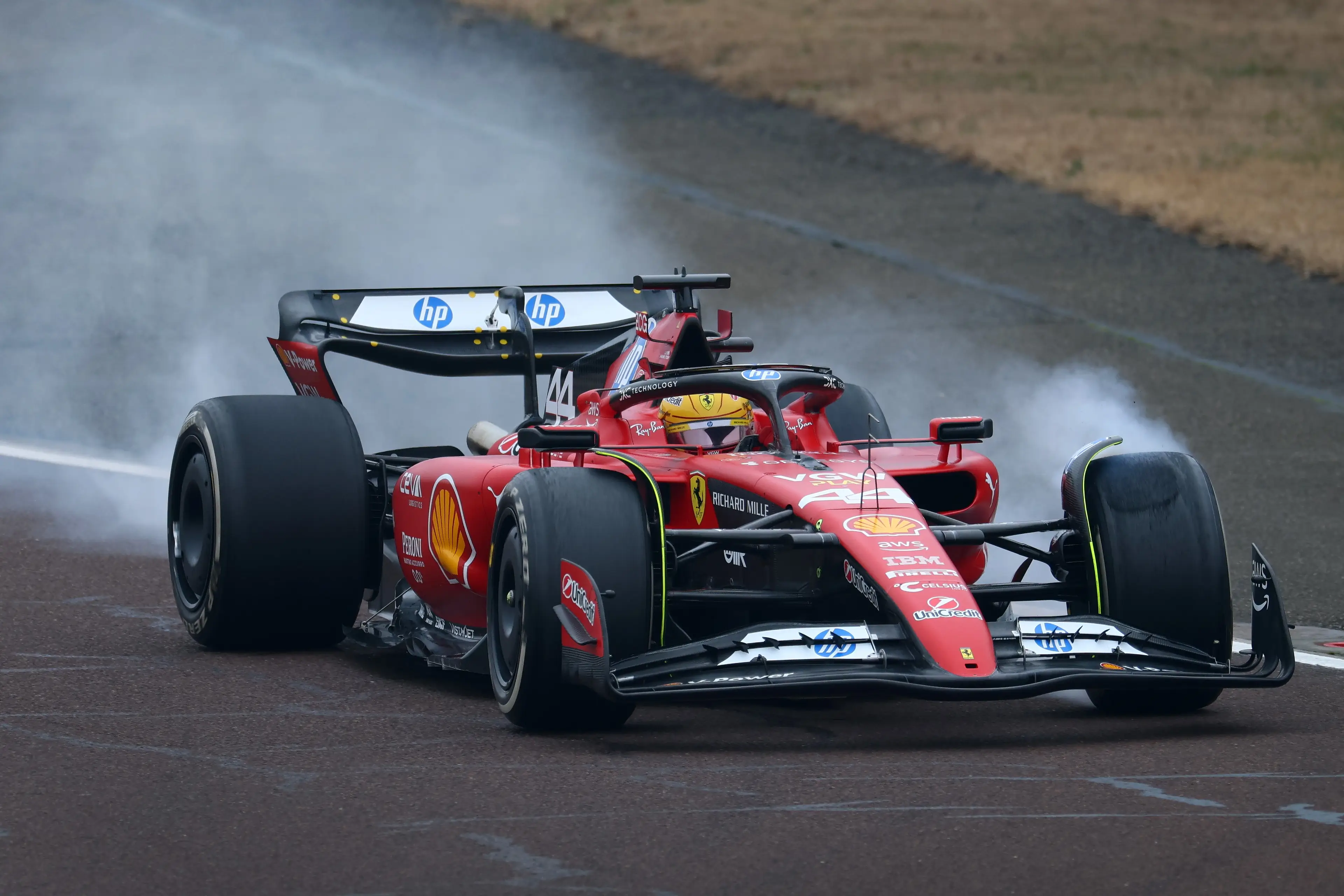 Lewis Hamilton made his Ferrari debut this week. Image: Getty