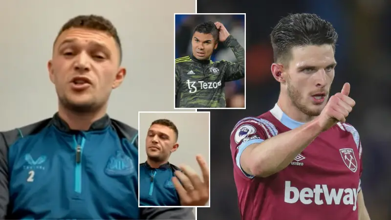 Kieran Trippier says without hesitation that Declan Rice is better than Casemiro and Thomas Partey