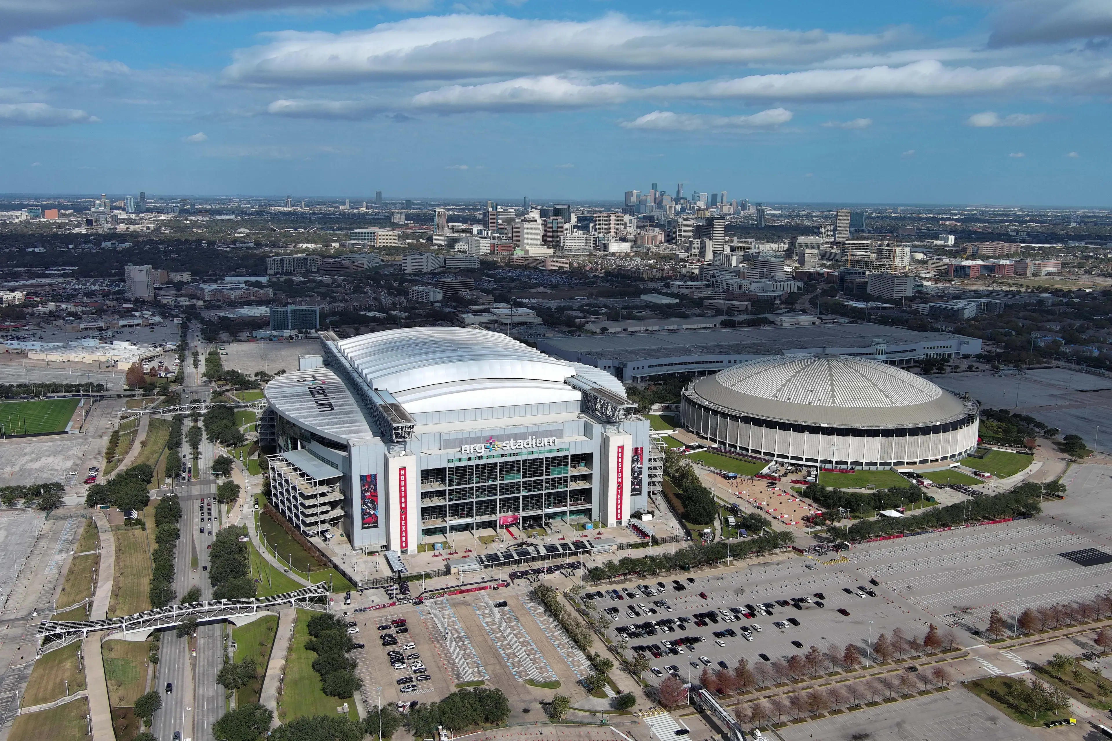 The Astrodome next to the NRG Stadium in Houston, Texas. (Image: Getty)
