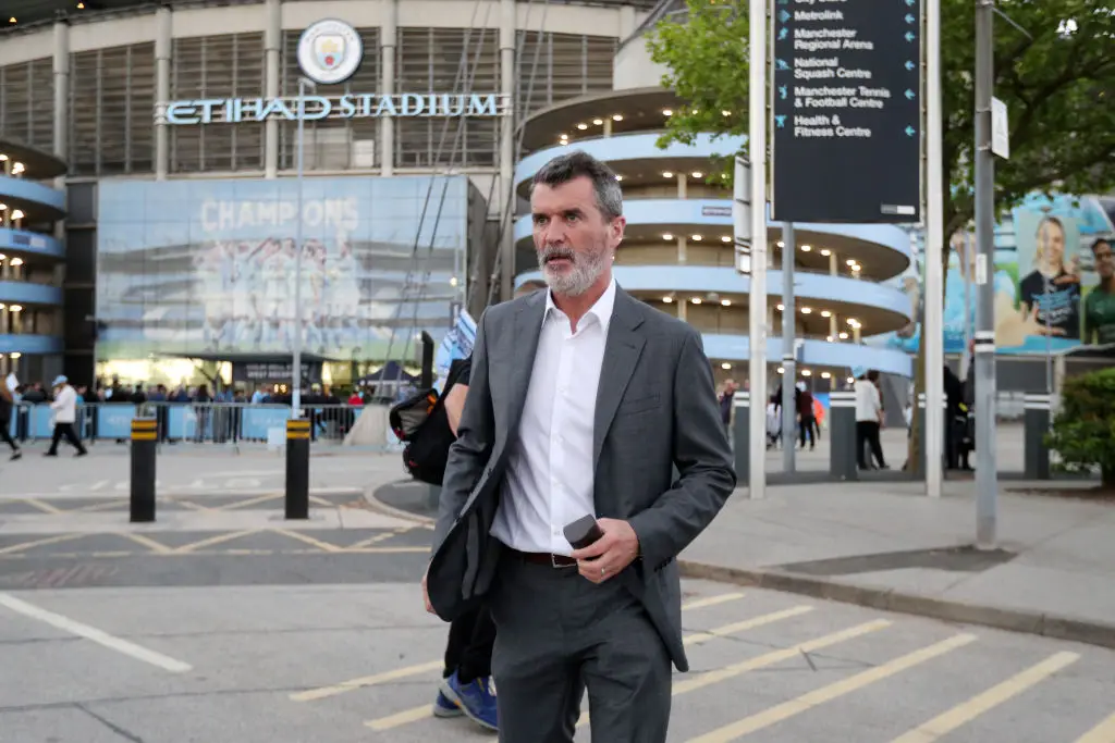 Roy Keane pictured outside Manchester City's Etihad Stadium (Image: Getty)