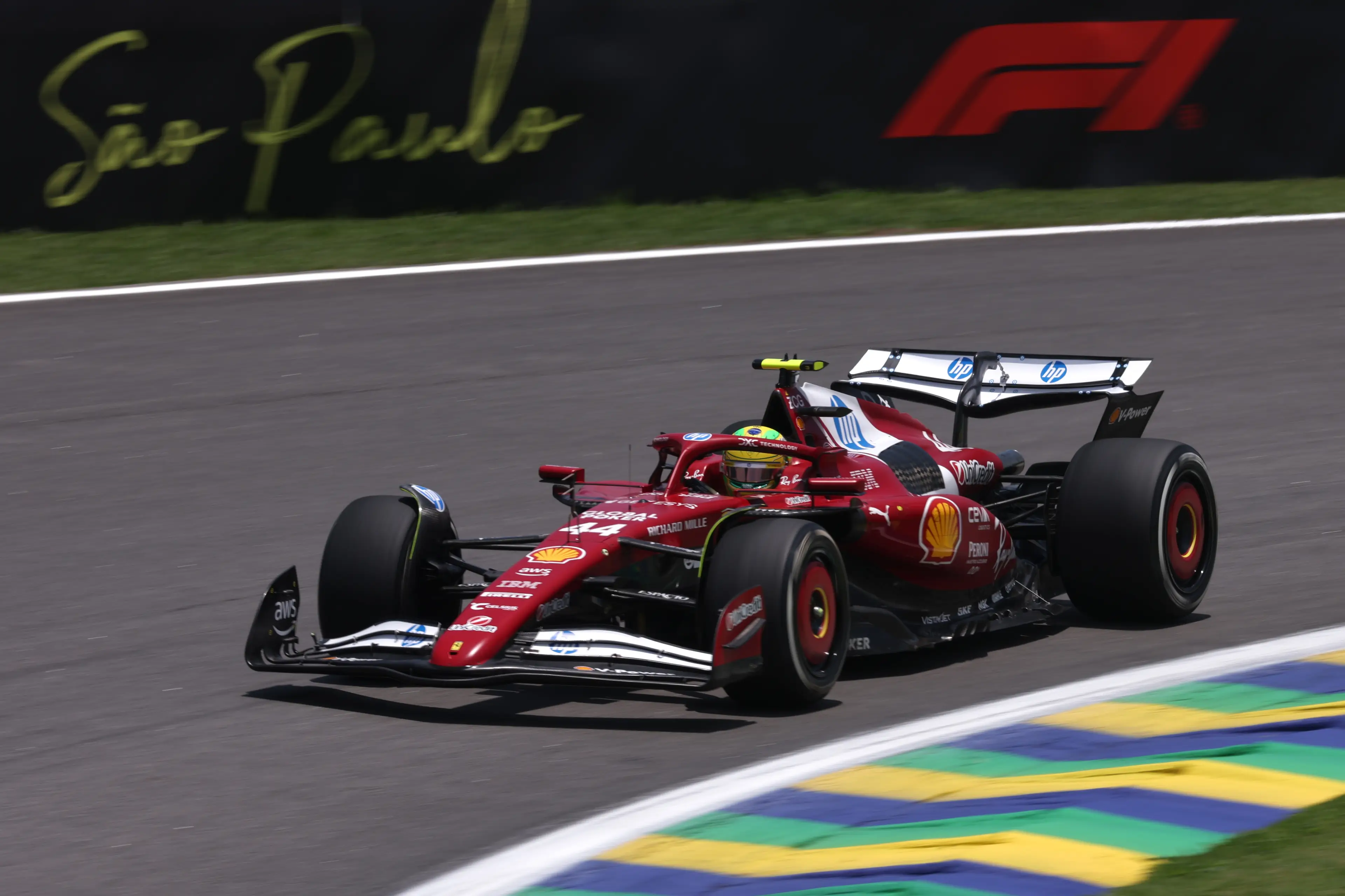 Lewis Hamilton endured a tough afternoon at Interlagos. Image: Getty