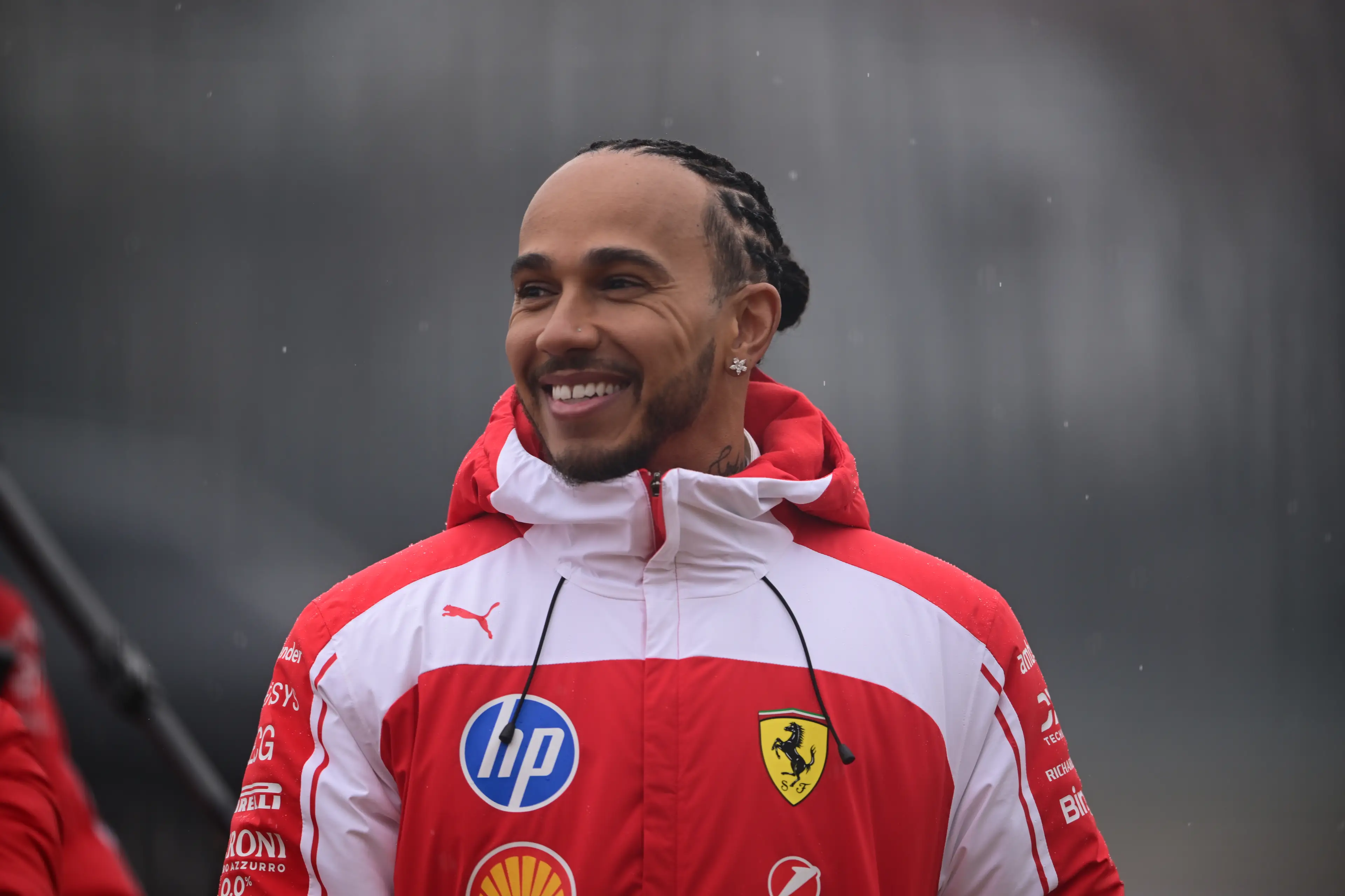 Lewis Hamilton at Maranello ahead of the new season. (credit: getty)