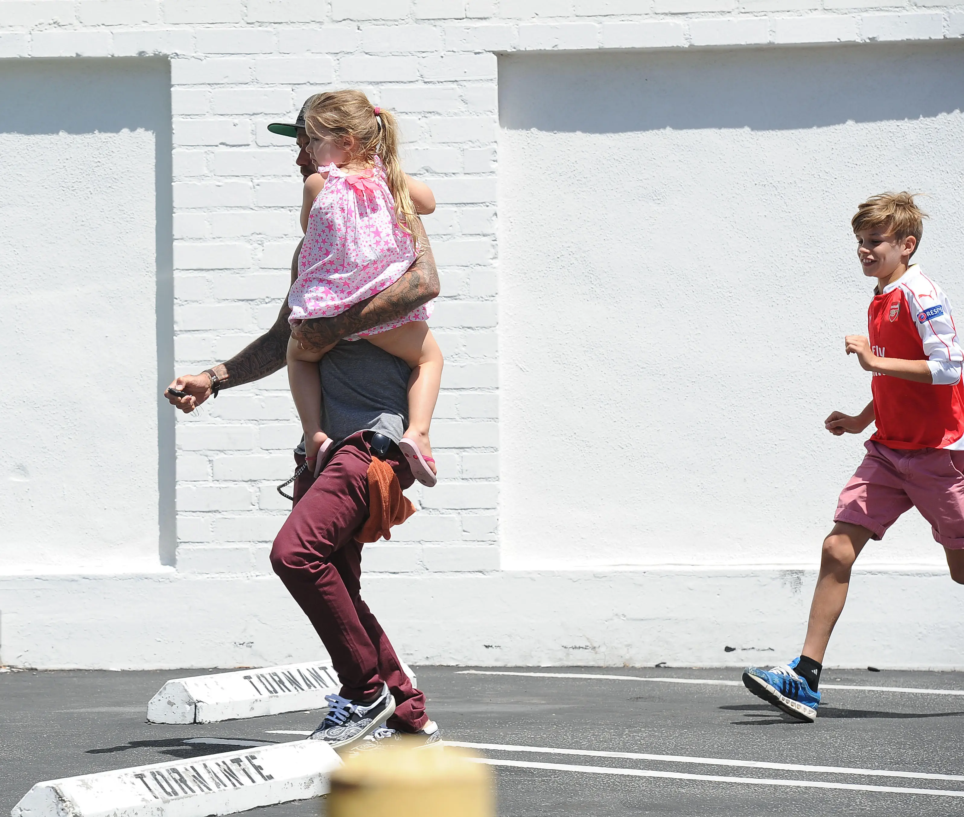 Romeo wearing an Arsenal shirt as a kid. Image credit: Alamy
