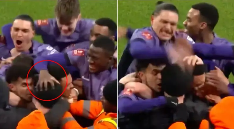Fans spot how Darwin Nunez and Ibrahima Konate reacted to pitch invader during Liverpool vs. Arsenal