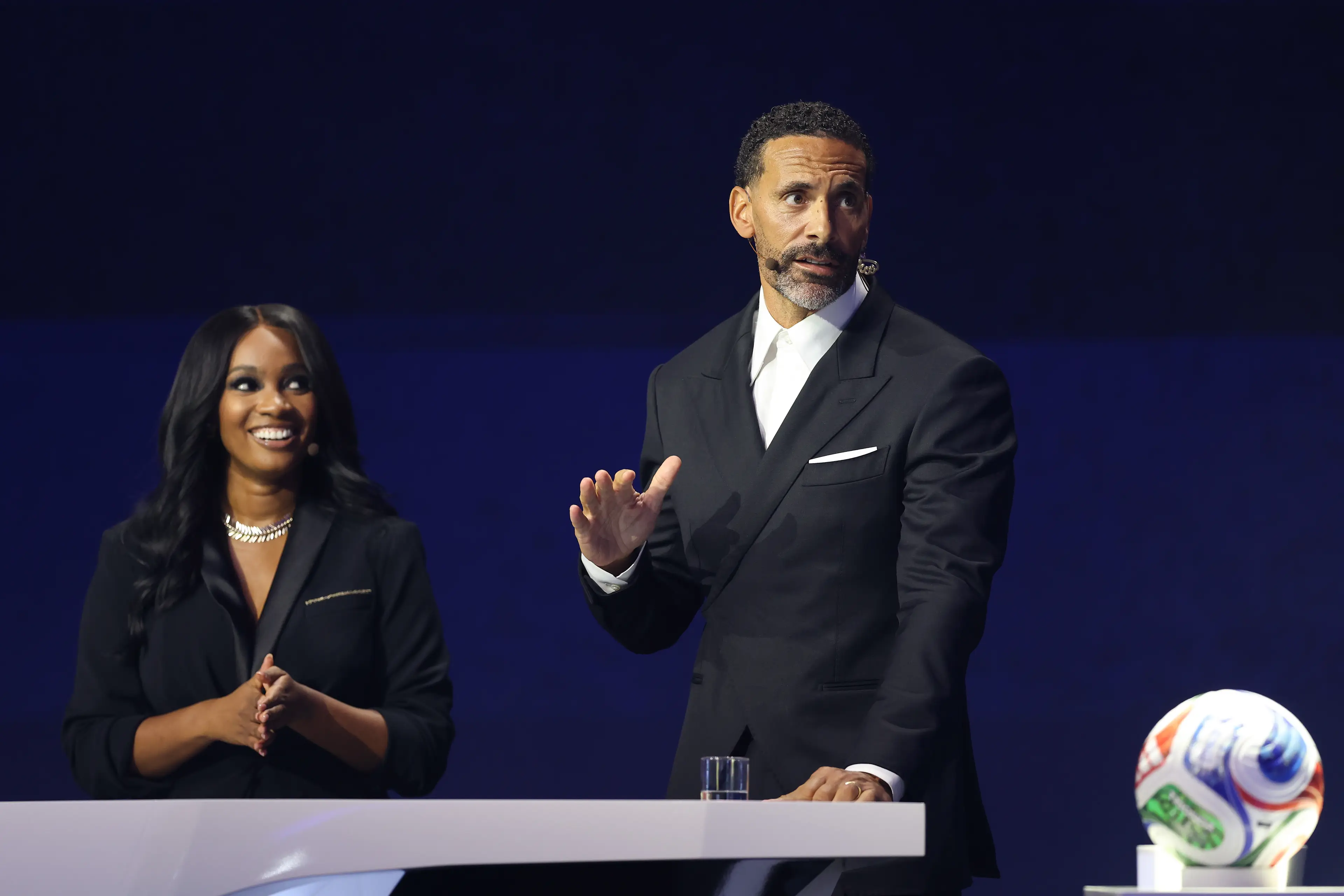 Ferdinand hosted the World Cup draw back in December. Image: Getty