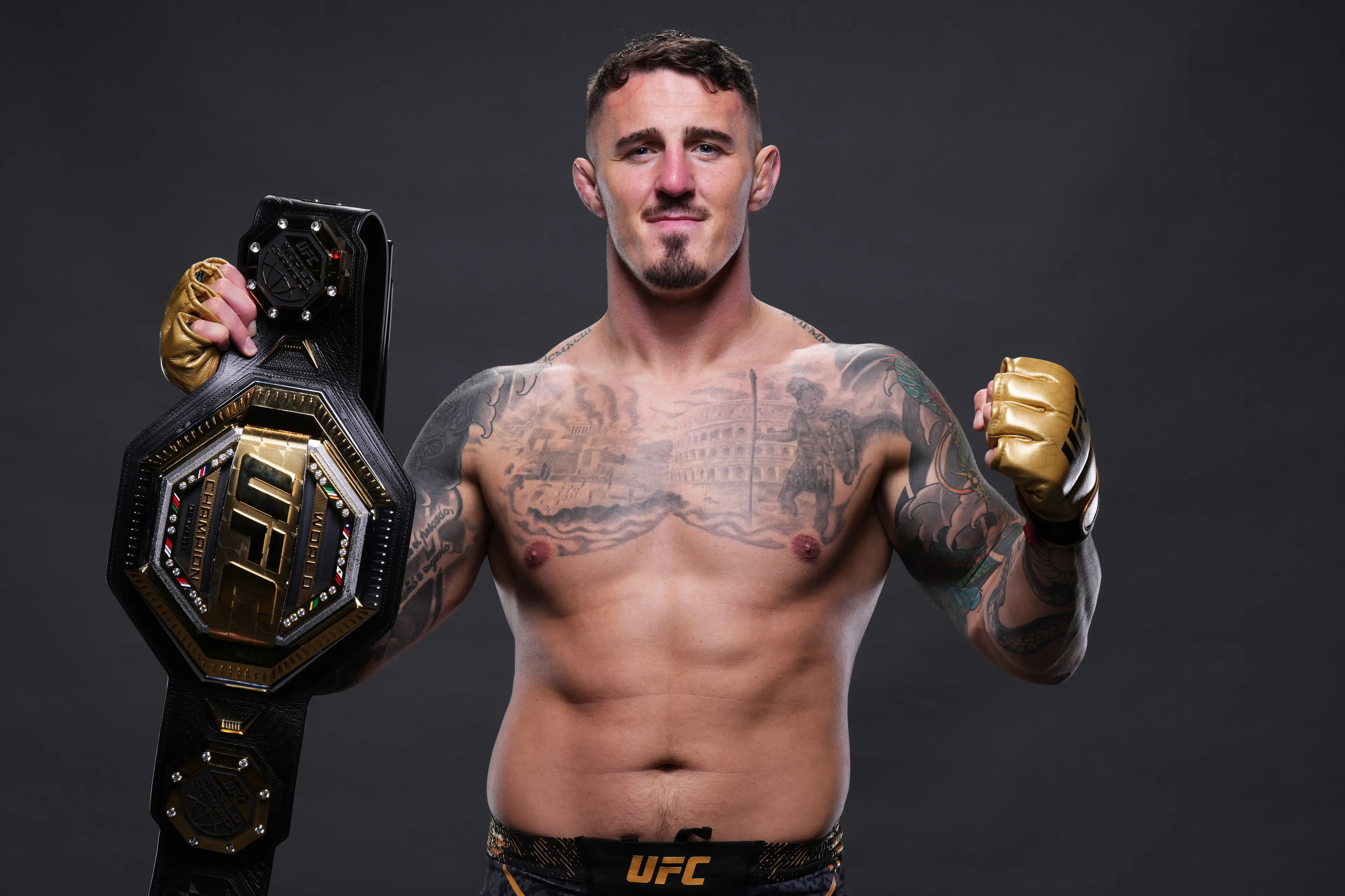 Tom Aspinall is the new UFC heavyweight champion. Image: Getty 