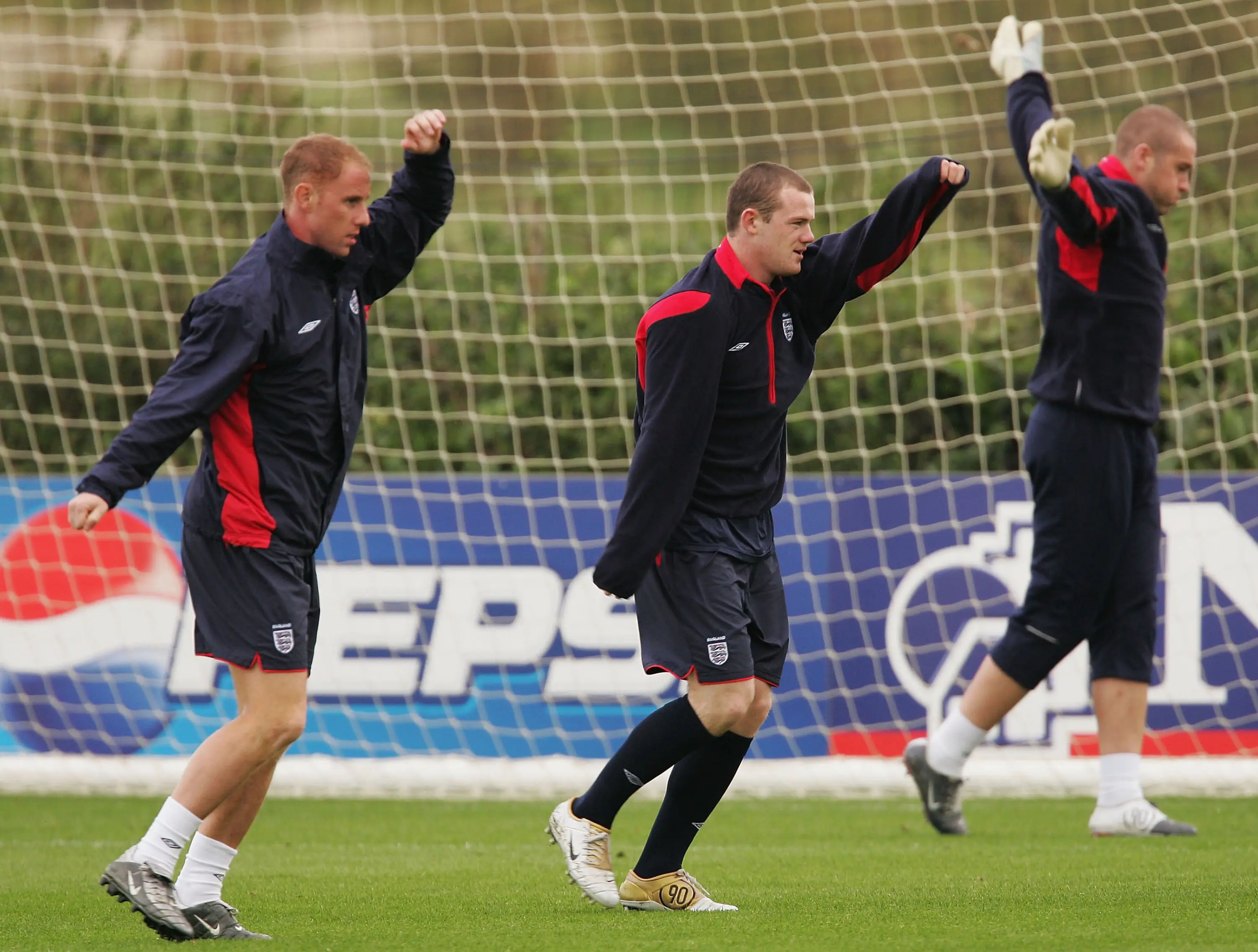 Nicky Butt and Wayne Rooney pictured on England duty. Image credit: Getty
