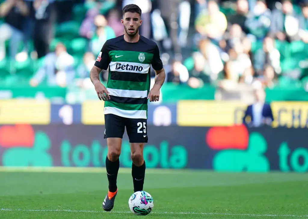 Sporting Lisbon centre-back Goncalo Inacio pictured (