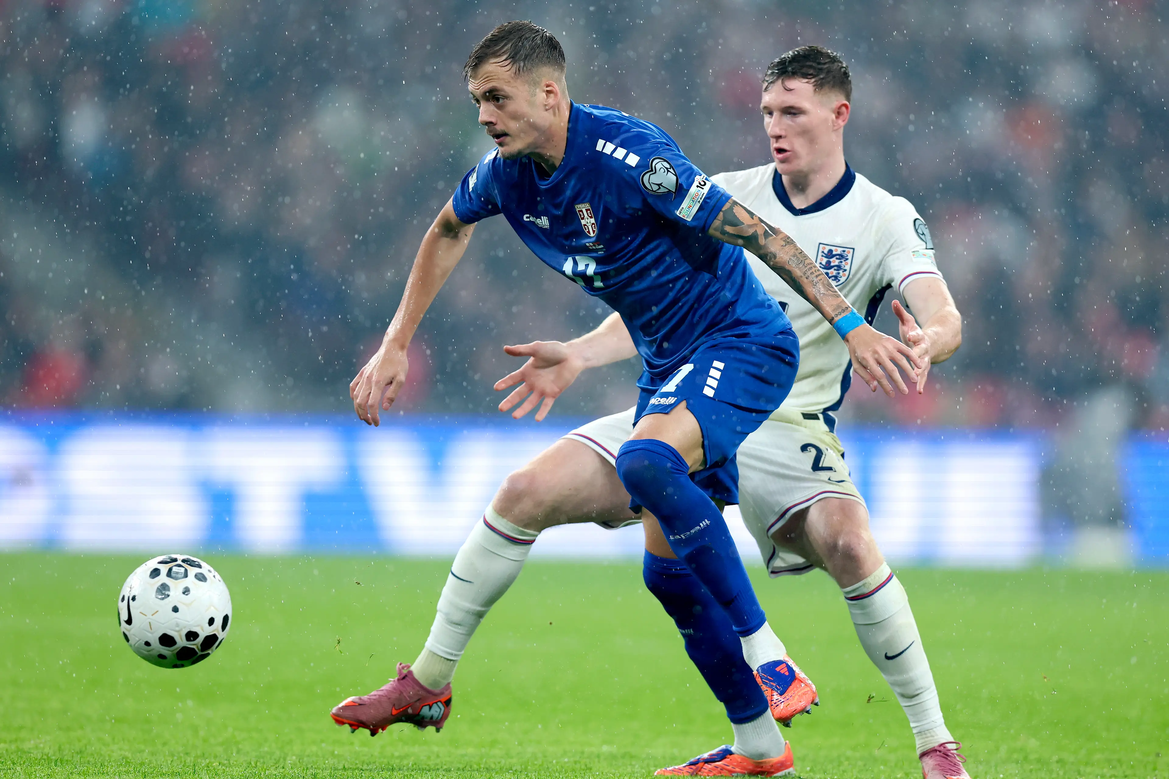 Ivan Ilic in action against England. Image: Getty