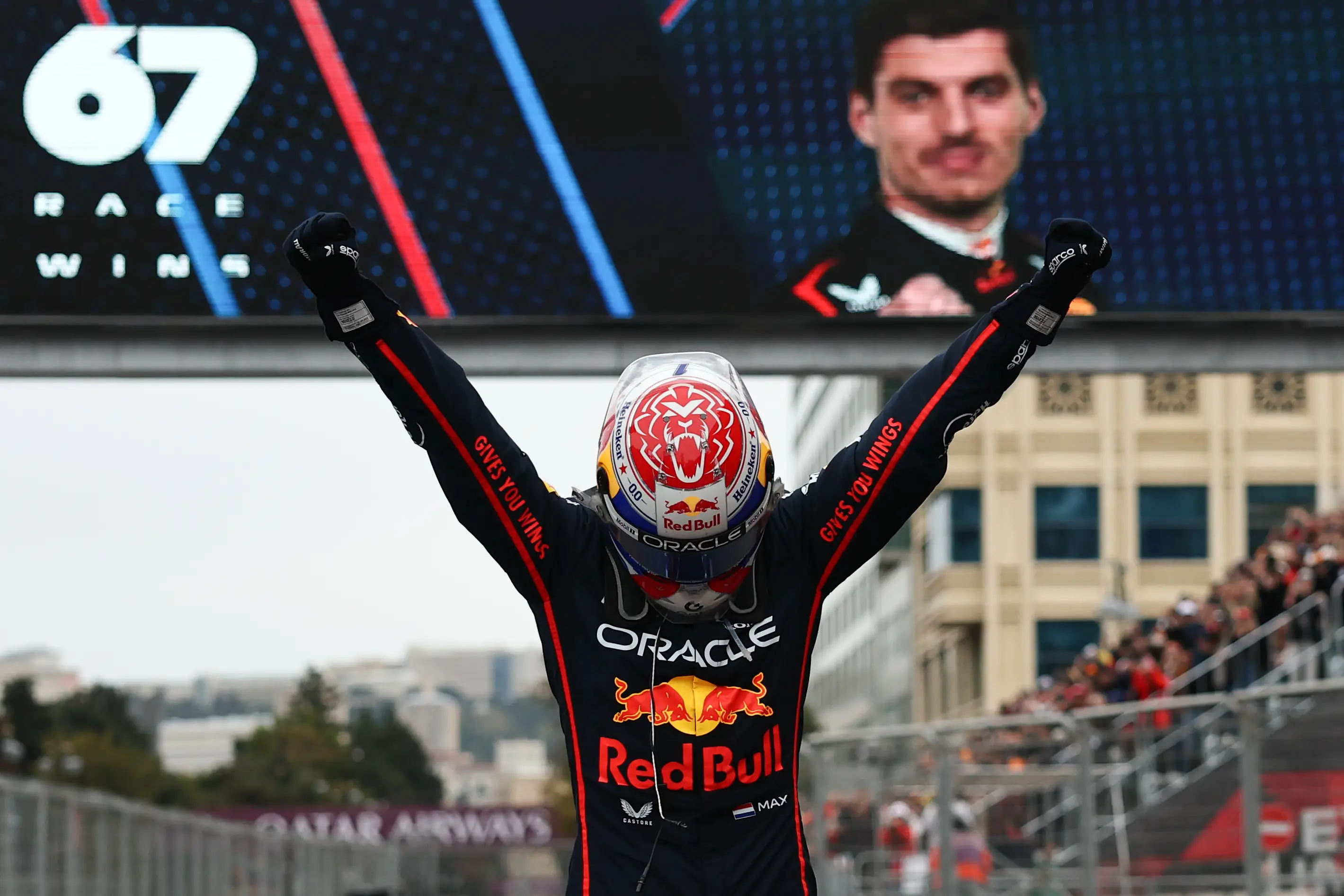 Max Verstappen won the Azerbaijan Grand Prix this month. Image: Getty