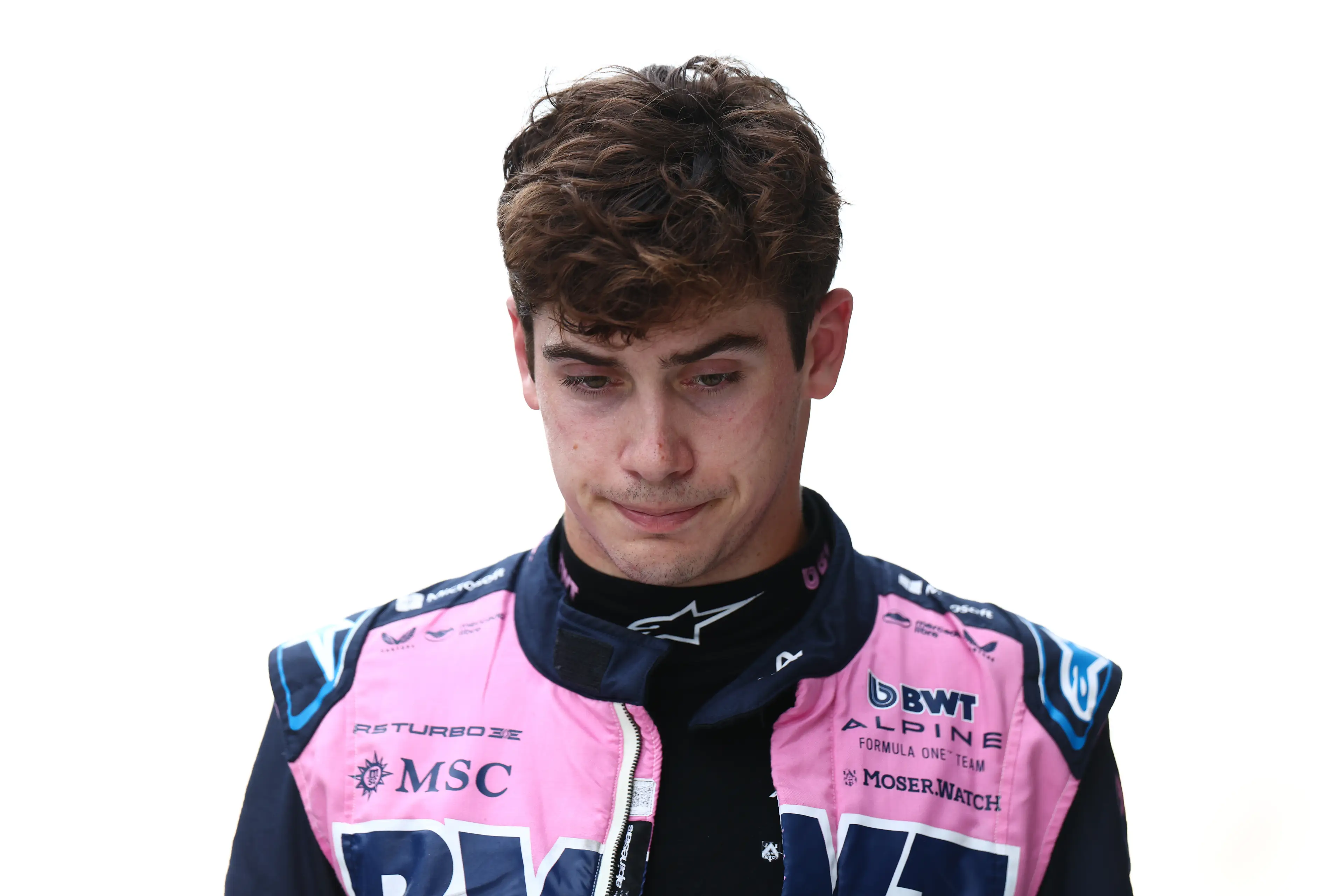 Alpine star Franco Colapinto was involved in a testing accident. Image: Getty