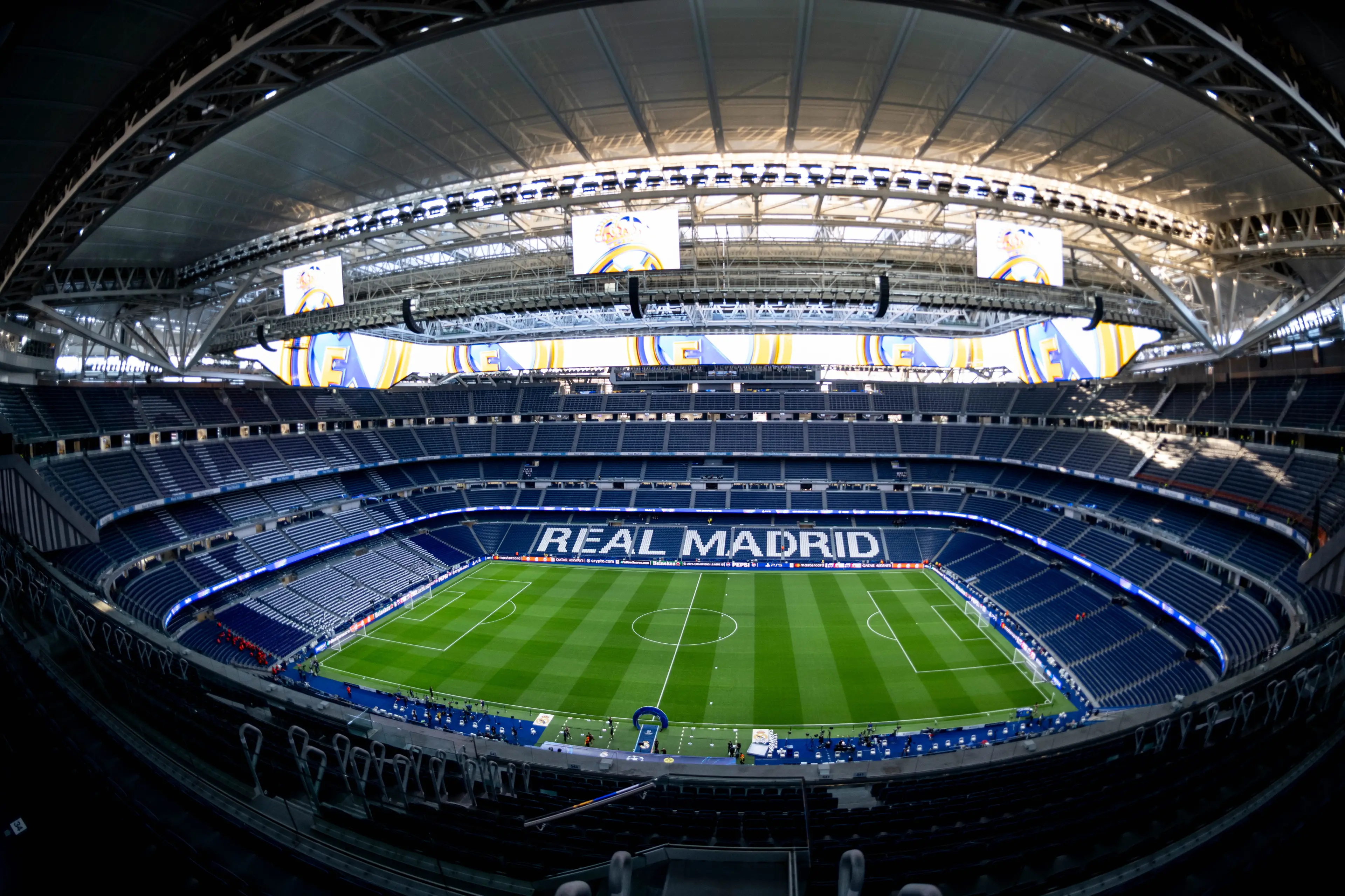 Real Madrid is reportedly set to change the name of their iconic stadium. Image: Getty