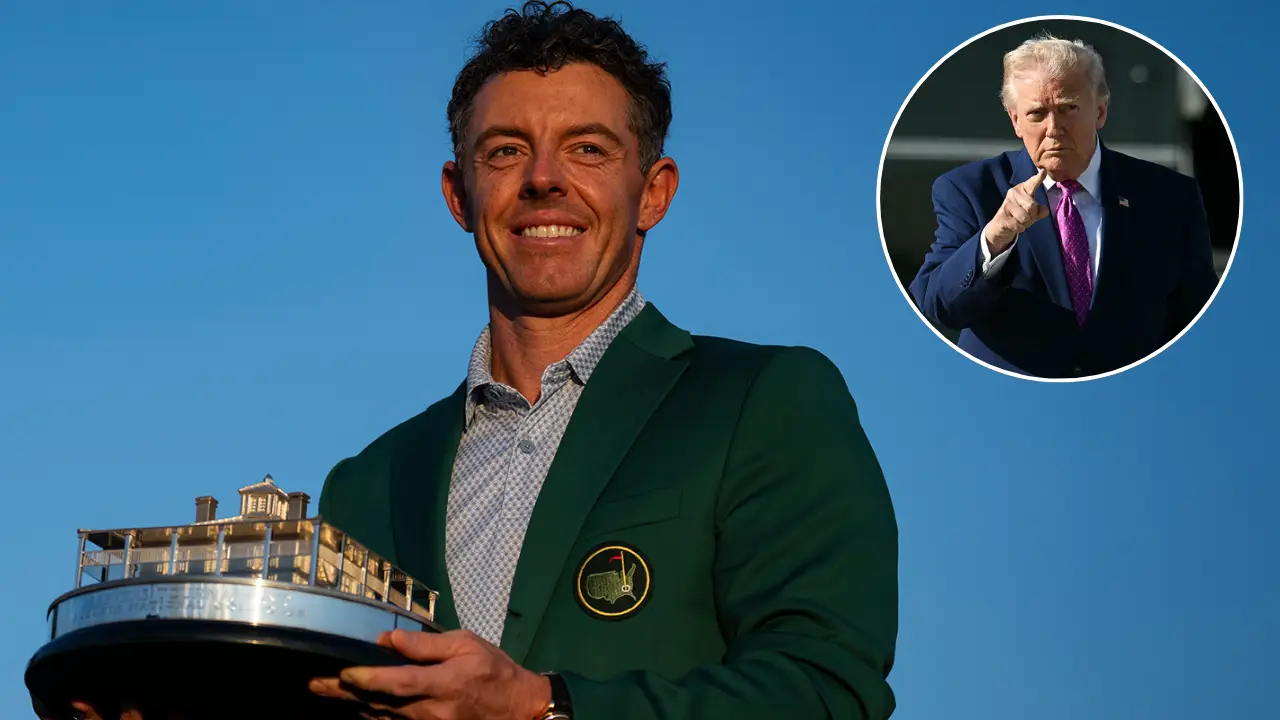 Thomas Lovelock/Augusta National/Getty Images + Jim WATSON / AFP via Getty Images