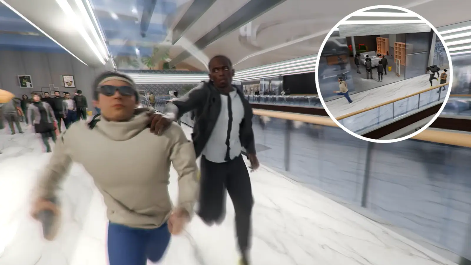 Simulation shows what would happen if Usain Bolt chased thief through shopping centre using Olympics speed