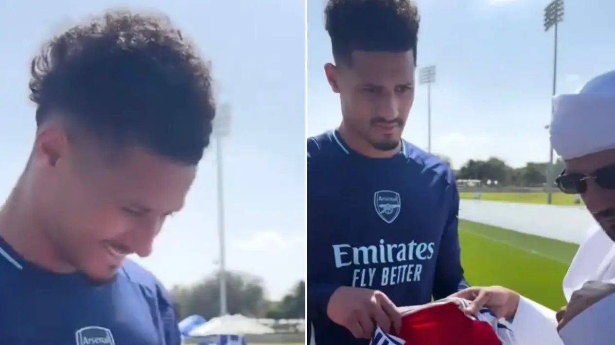 William Saliba's reaction after fan mentions Real Madrid transfer has got Arsenal supporters extremely worried