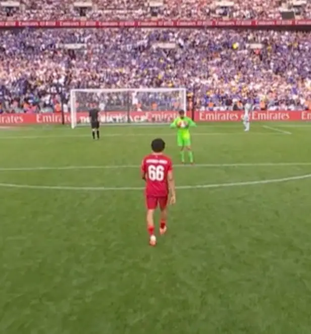 Alisson made sure to hand deliver the ball to his Liverpool teammates in the penalty shootout (Image: BBC)