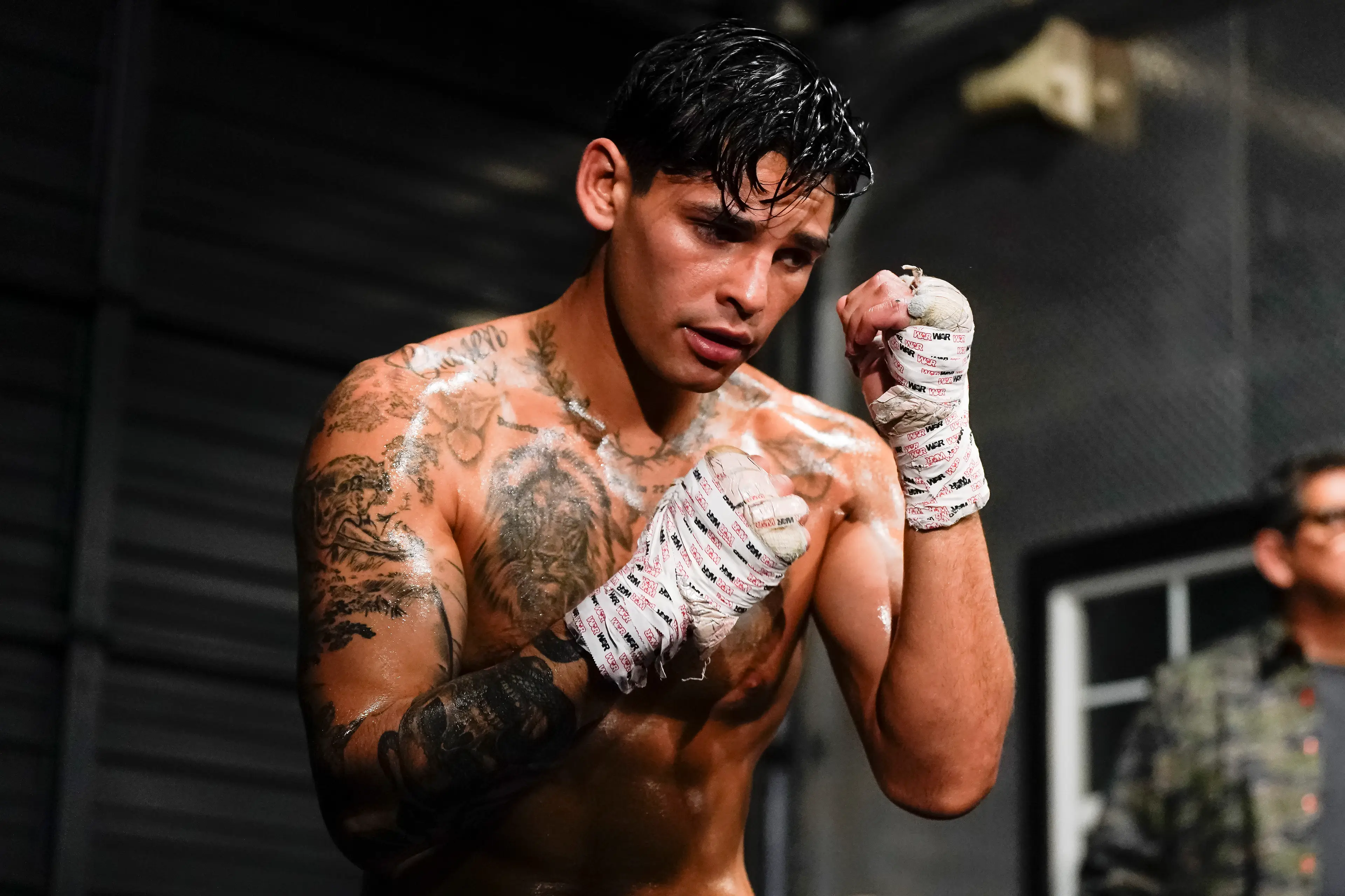 Chrisean Rock sparred boxing star Ryan Garcia after her incident at an event in Los Angeles. Image: Getty 
