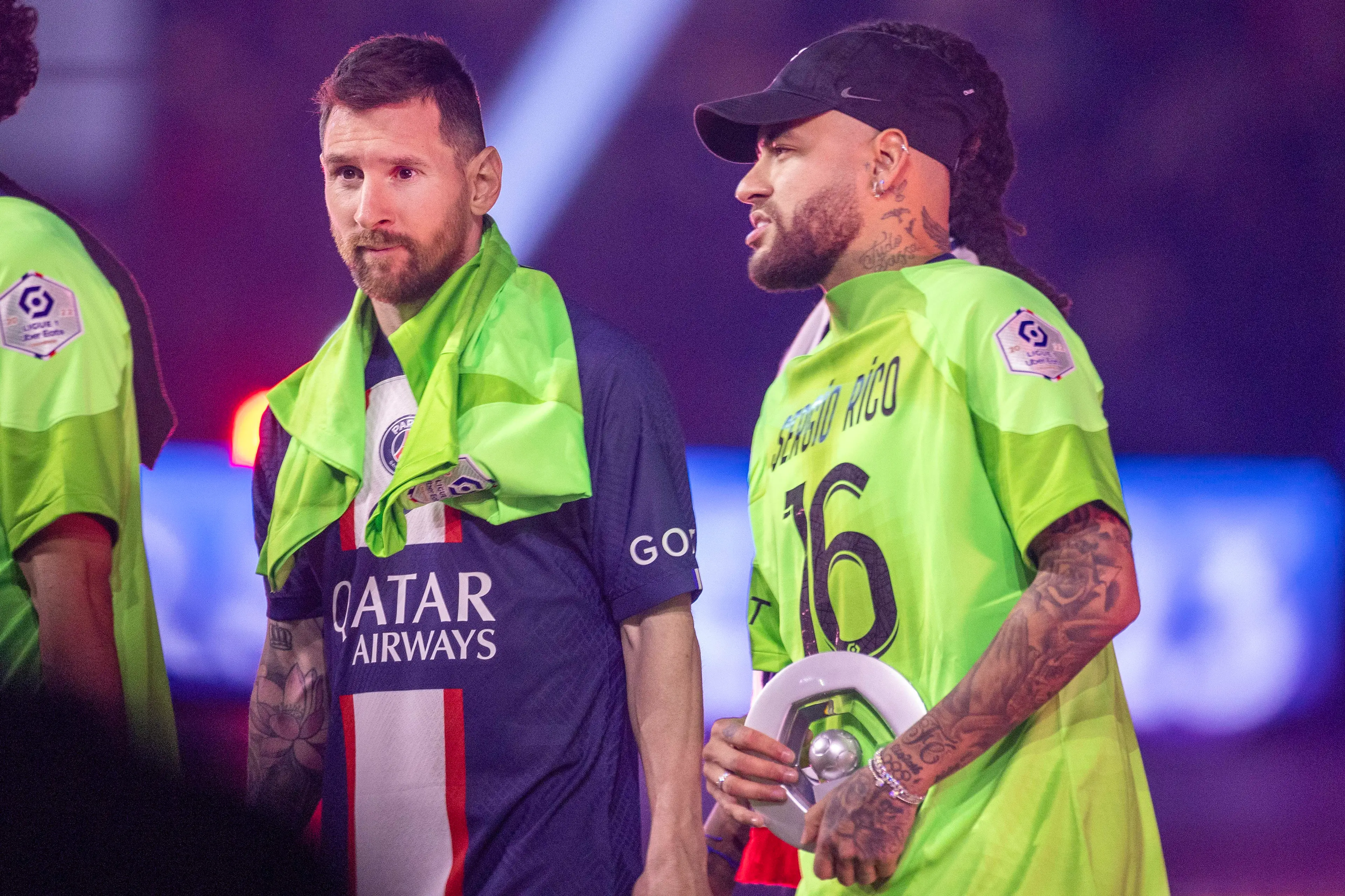 Lionel Messi wants Neymar to join him at Barcelona, reports claim. Image: Getty