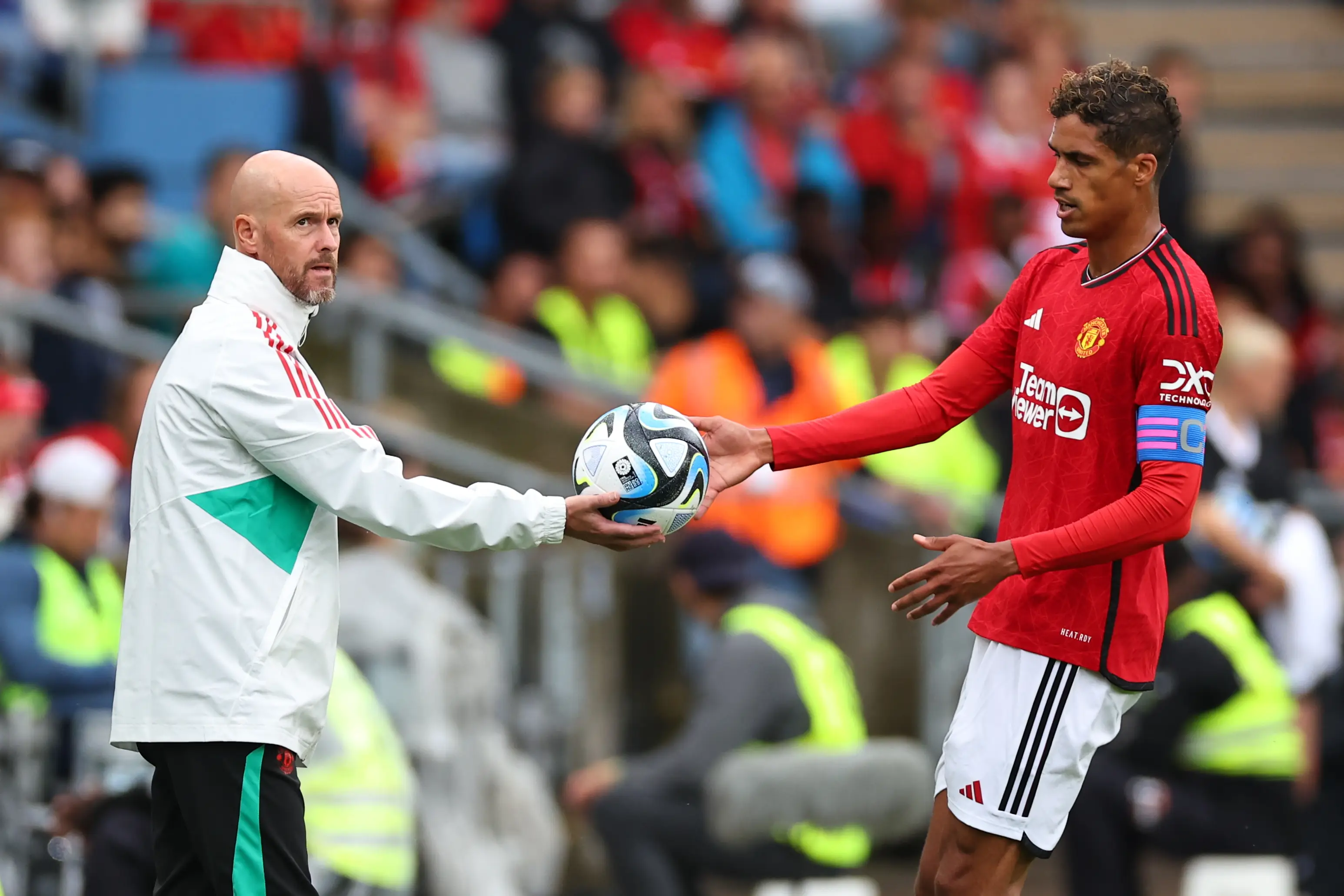 Varane was dropped from Ten Hag's plans at the start of the 2023/24 campaign. Image credit: Getty