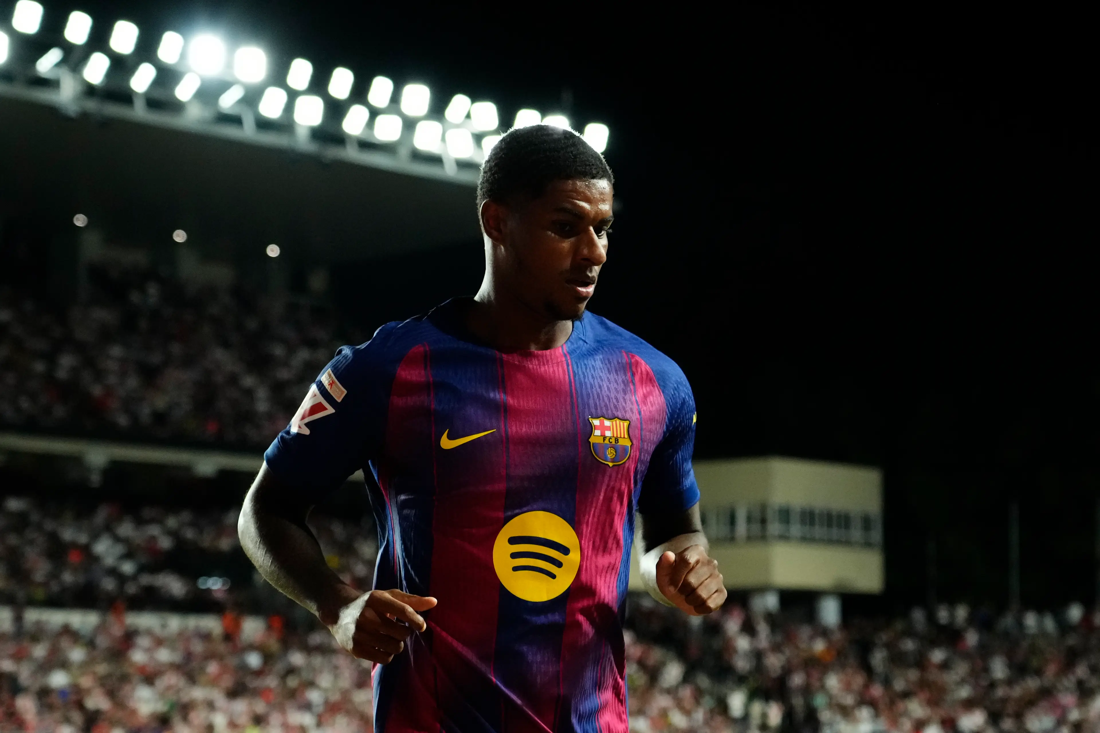 Marcus Rashford is set to feature for Barcelona in the Champions League. Image: Getty 
