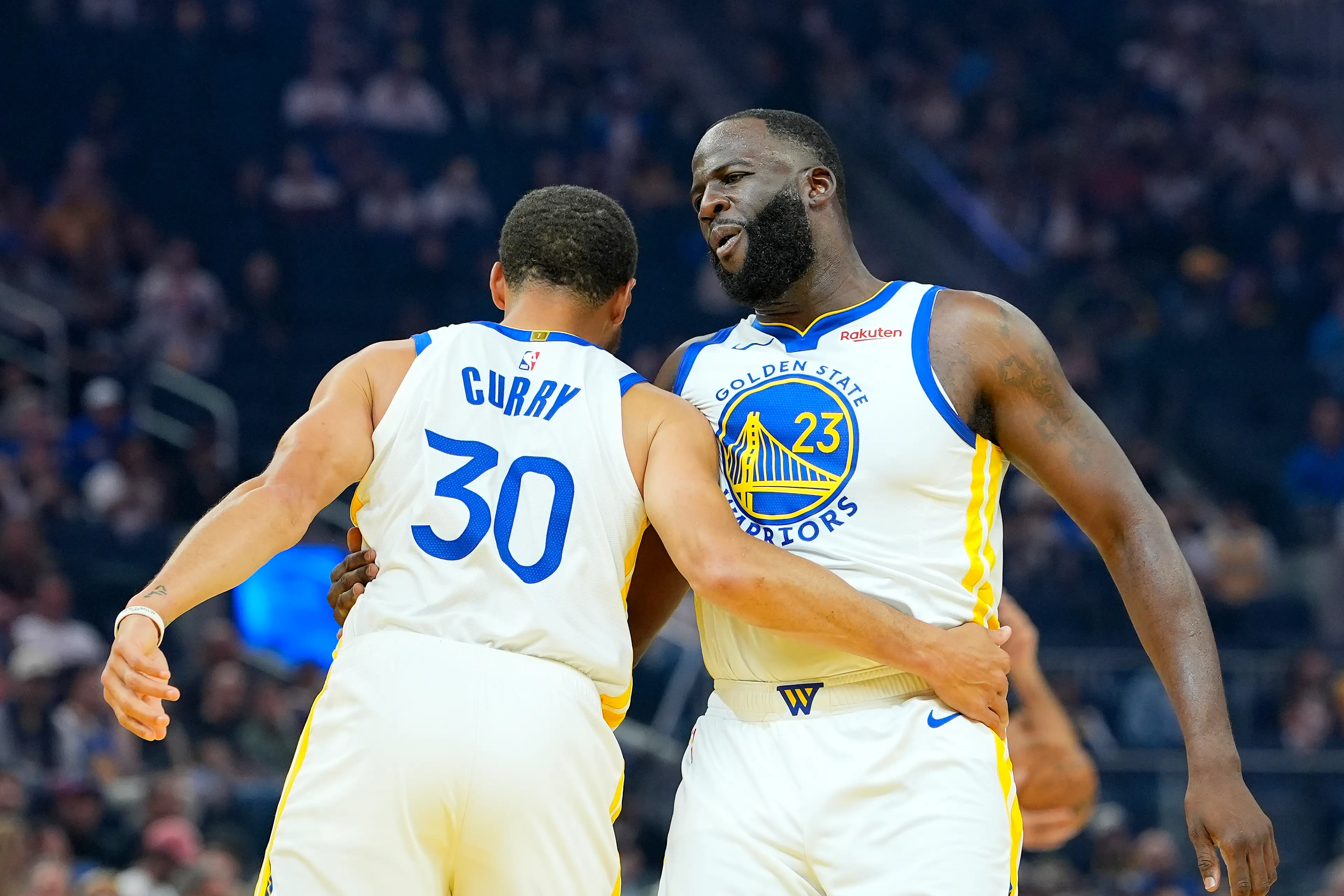 Steph Curry and Draymond Green. Image: Thearon W. Henderson / Contributor via Getty