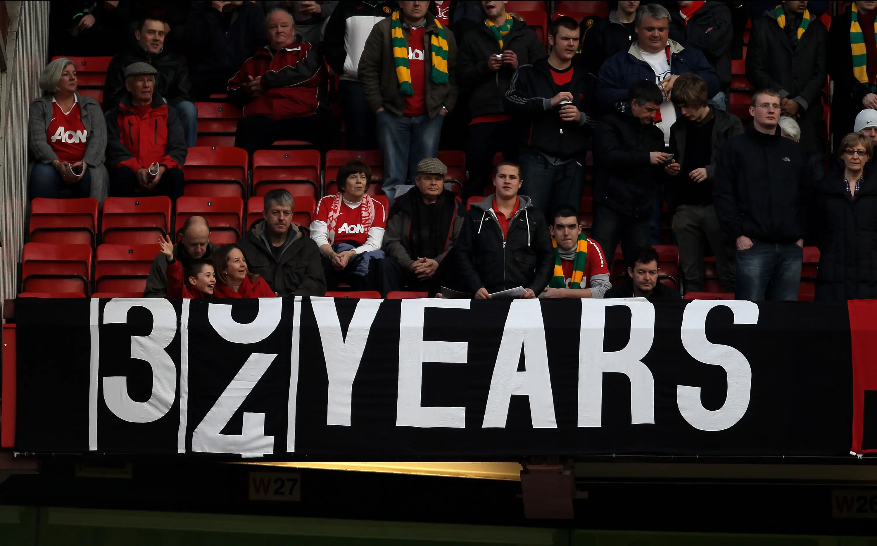 Man Utd fans are set to bring back the 'ticker' banner. Image credit: Getty