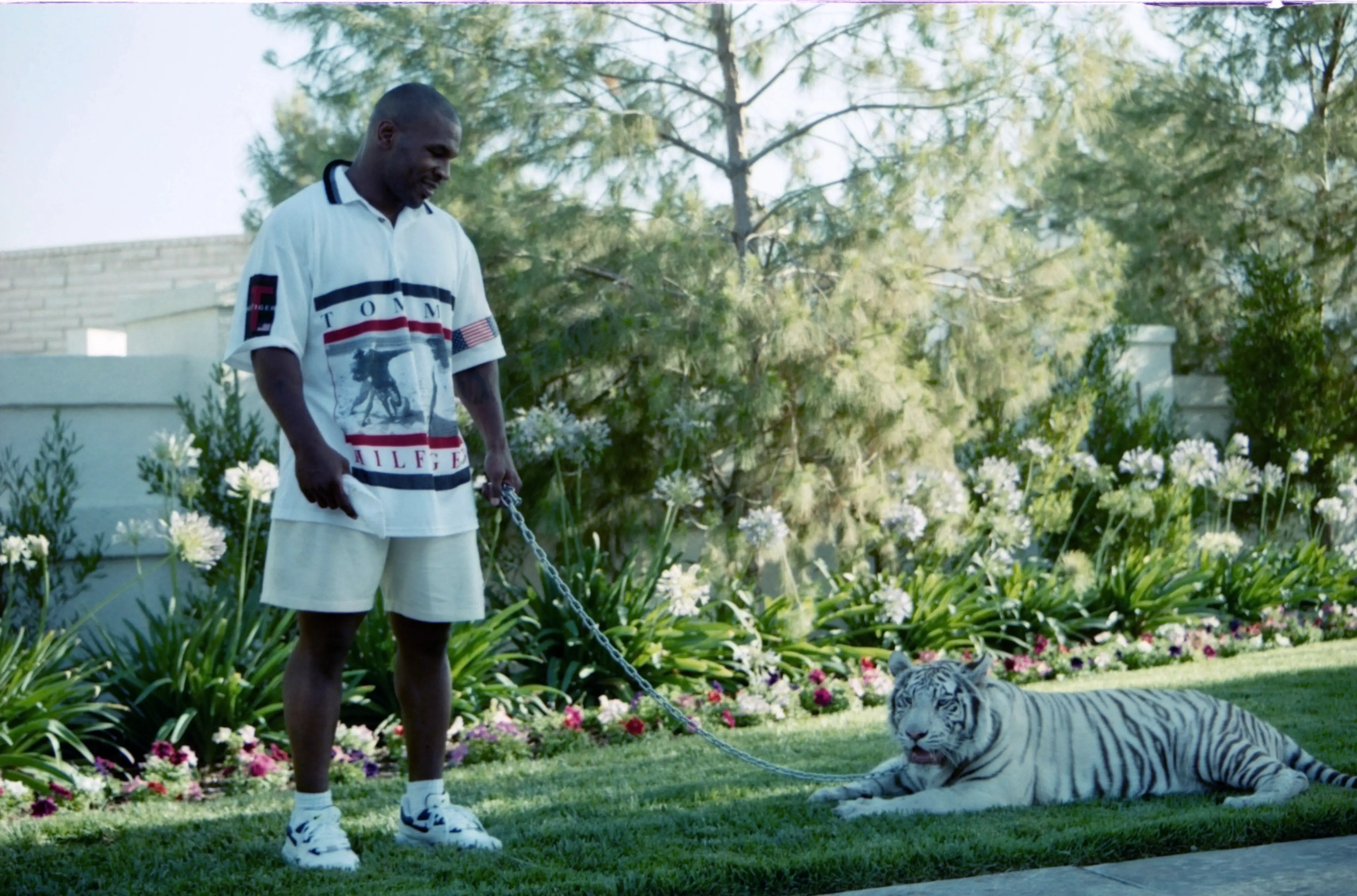 Mike Tyson with his white tiger (Image: Getty)