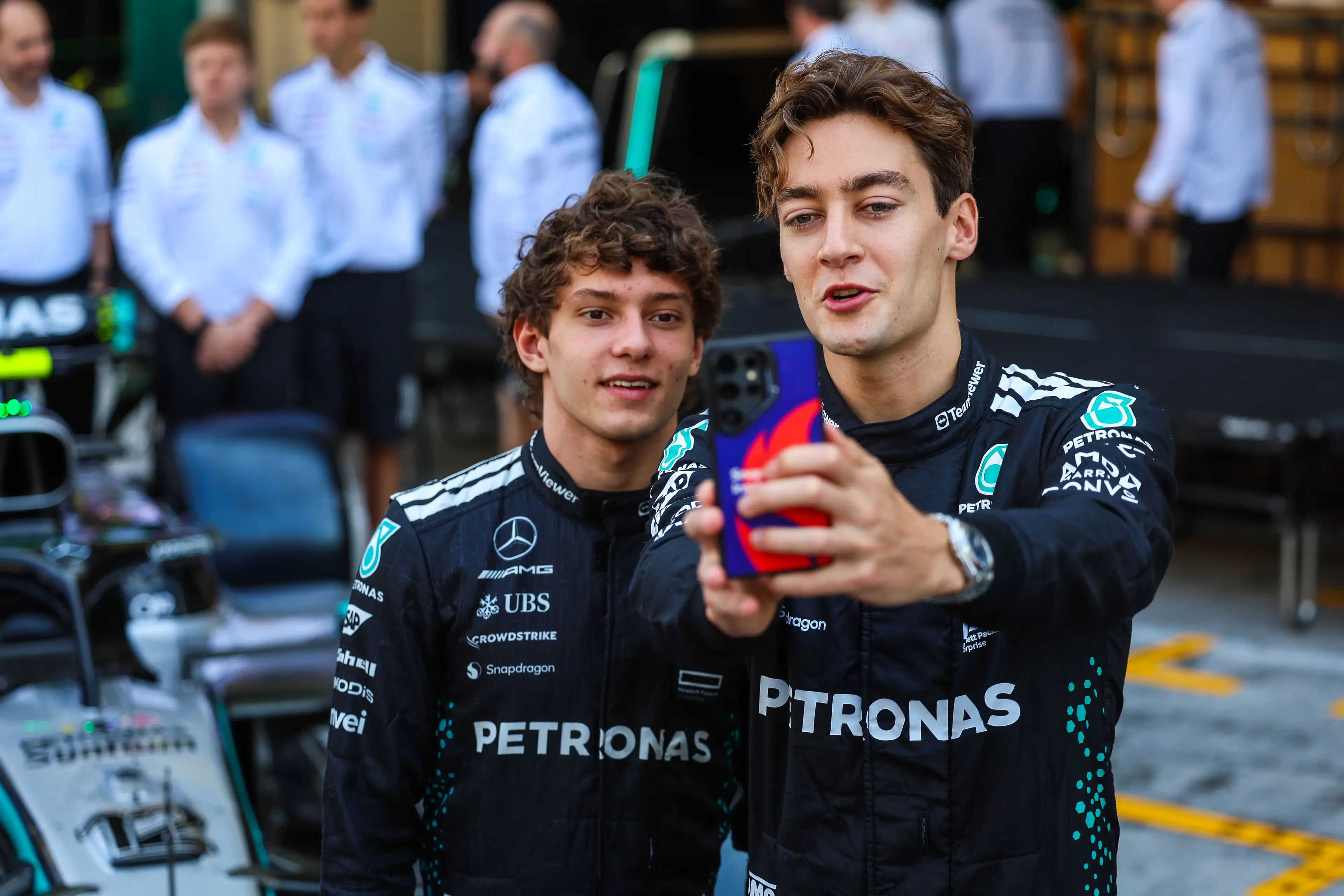 George Russell and Kimi Antonelli will be under pressure to perform in 2026. Image: Getty